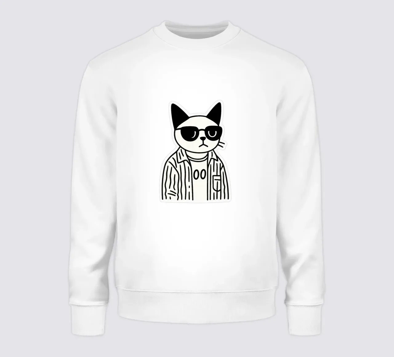 Chat Minimaliste felpa da Punk & Cute - Affiches & Stickers