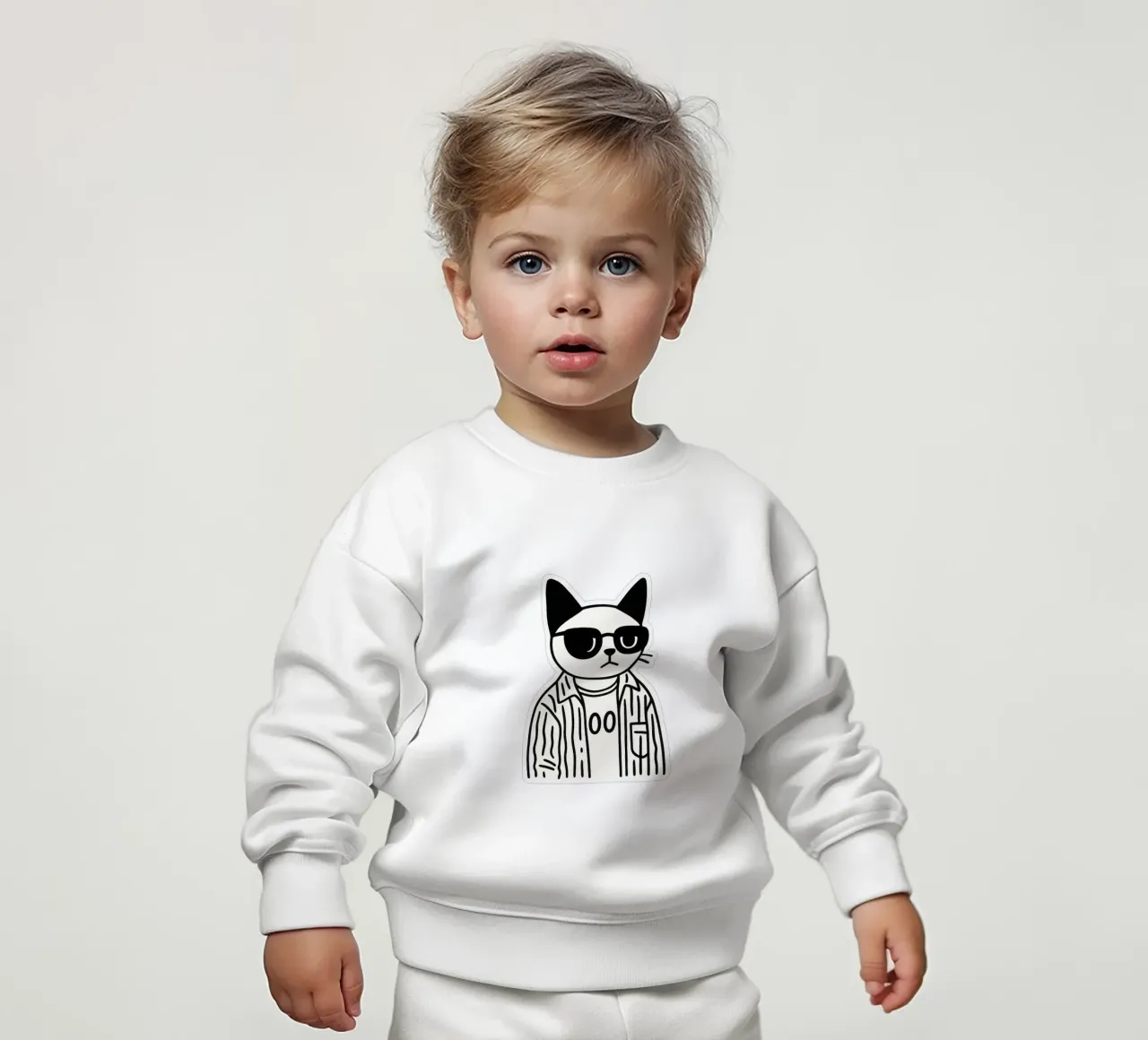 Chat Minimaliste felpa neonato da Punk & Cute - Affiches & Stickers