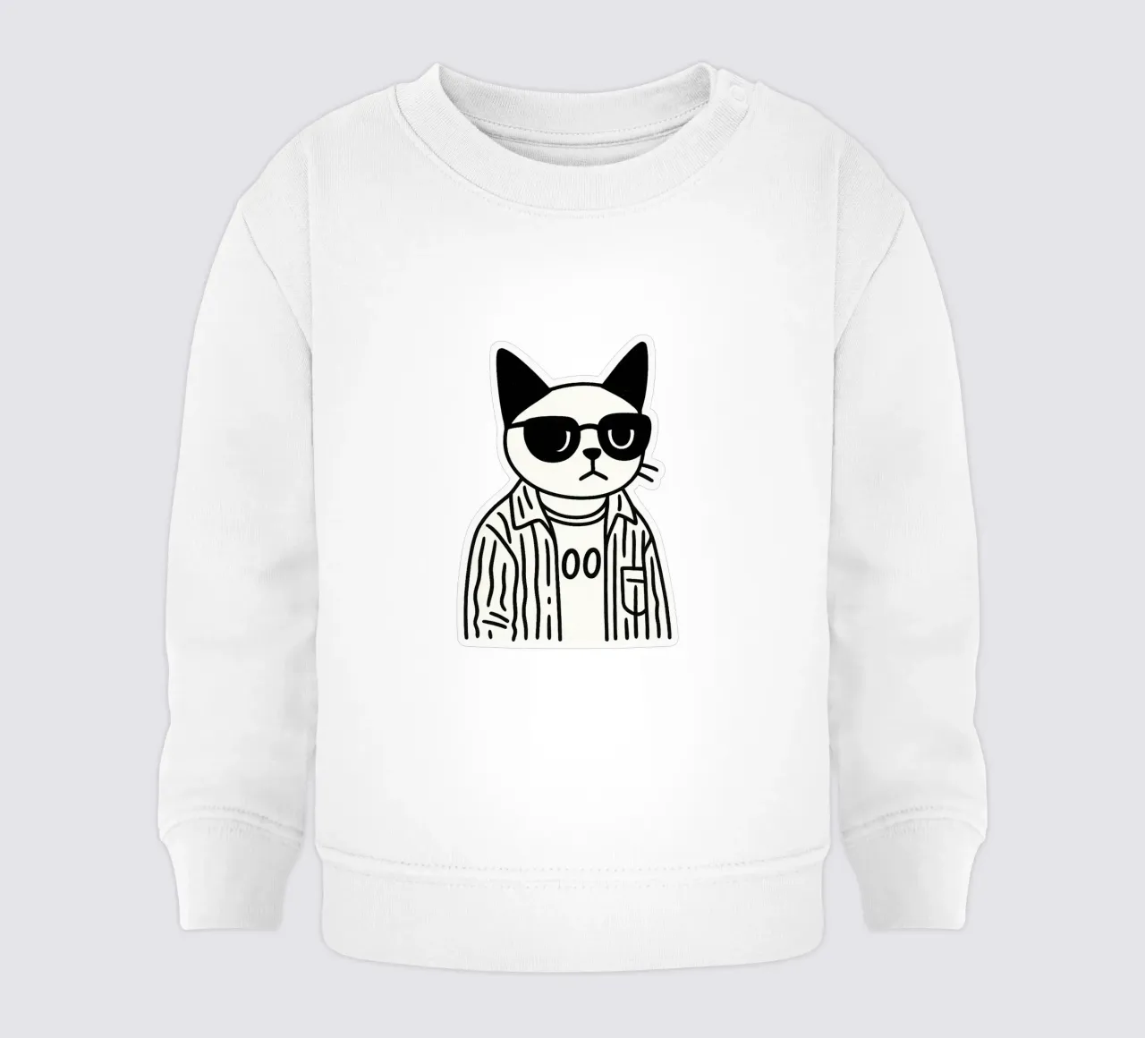 Chat Minimaliste felpa neonato da Punk & Cute - Affiches & Stickers