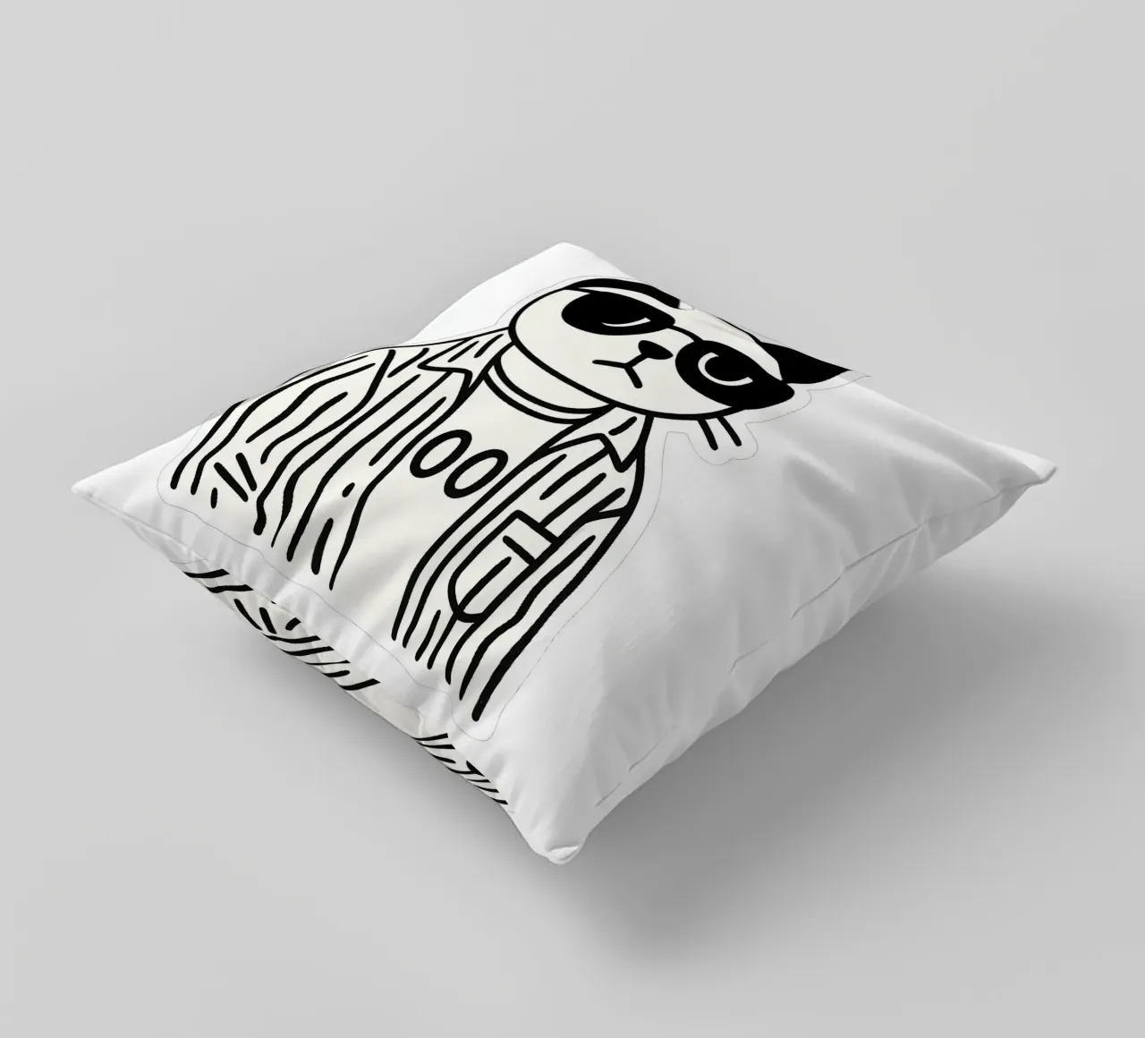 Chat Minimaliste cuscino da Punk & Cute - Affiches & Stickers