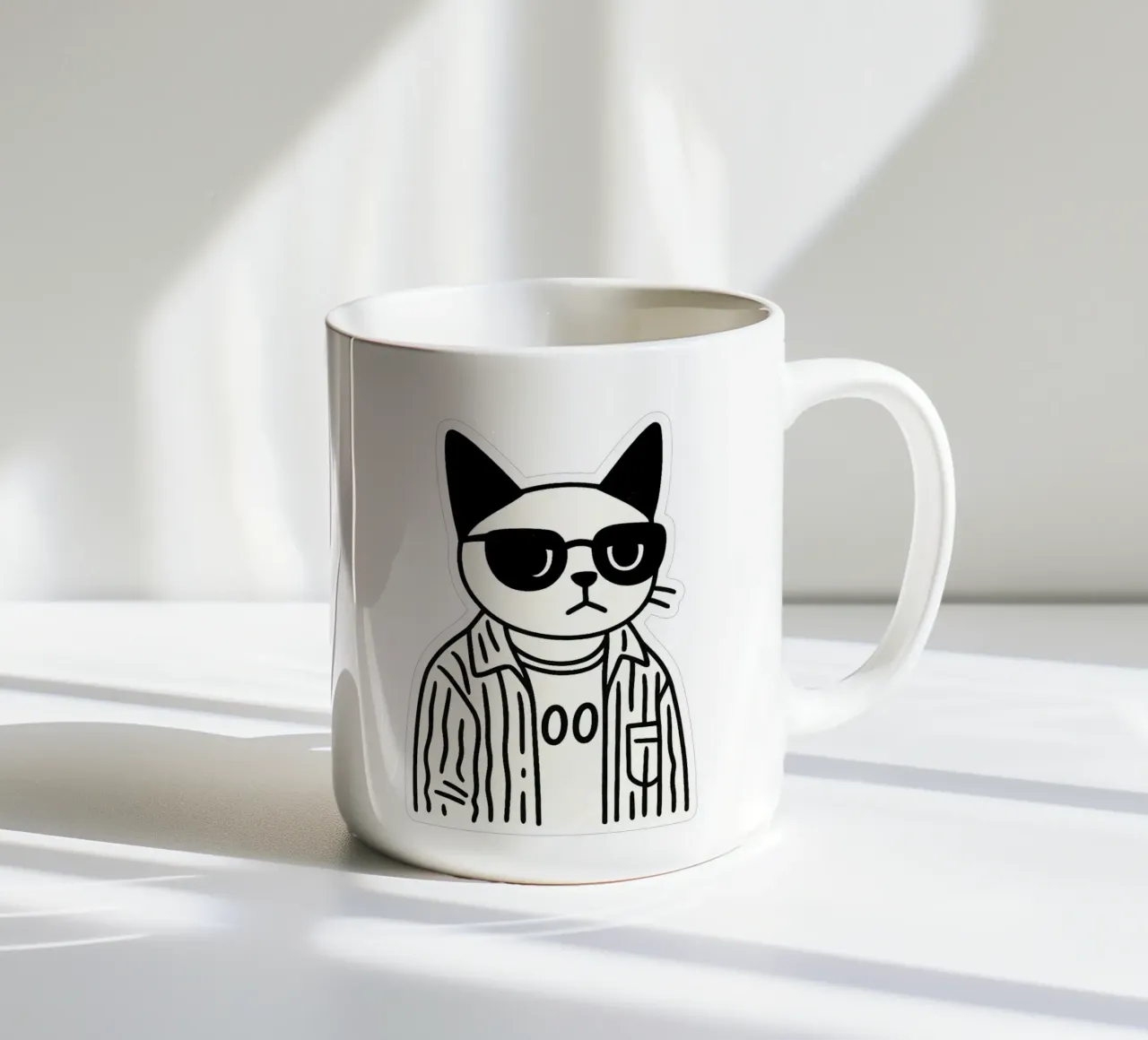 Chat Minimaliste tazza in ceramica da Punk & Cute - Affiches & Stickers