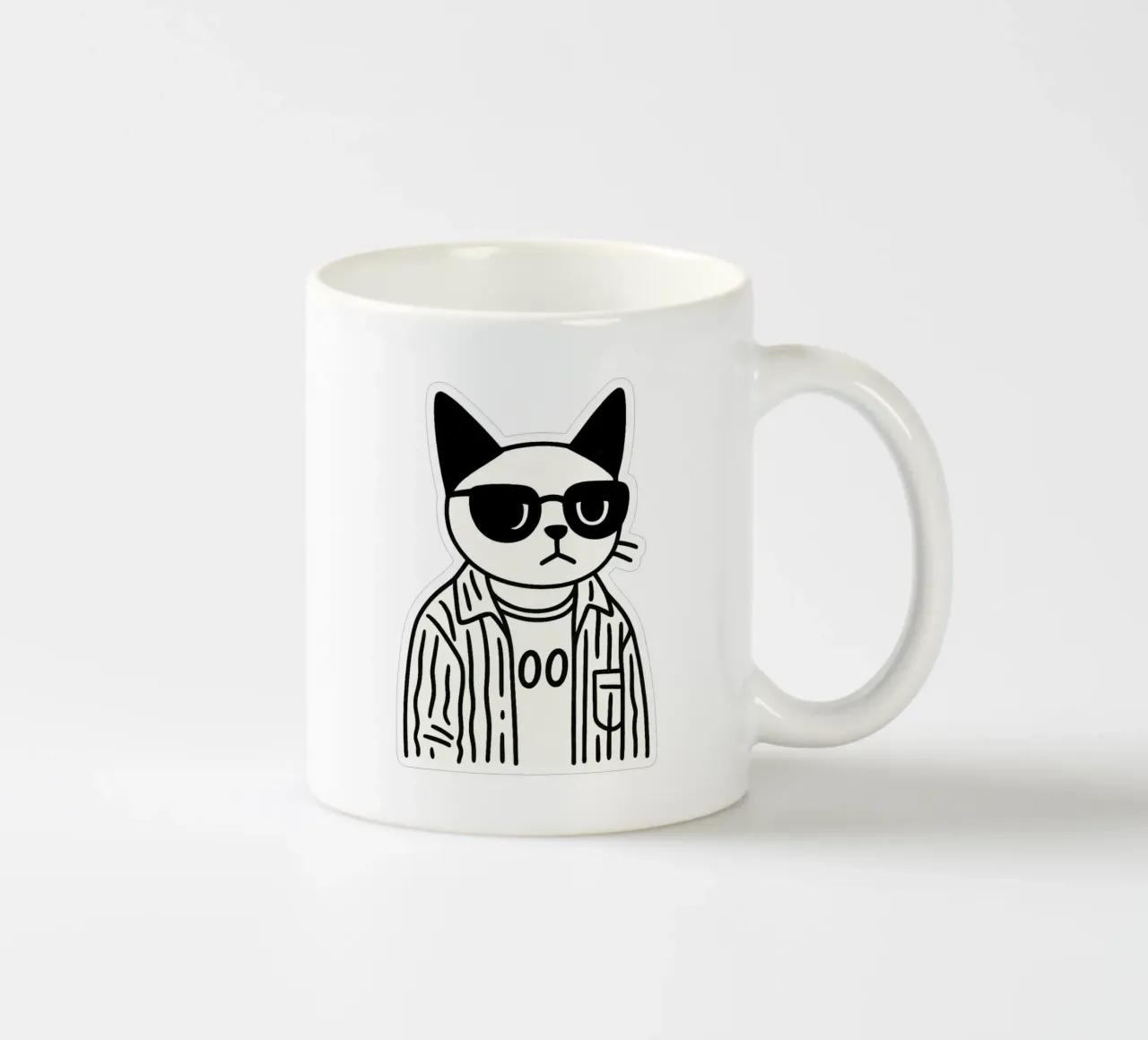 Chat Minimaliste tazza in ceramica da Punk & Cute - Affiches & Stickers