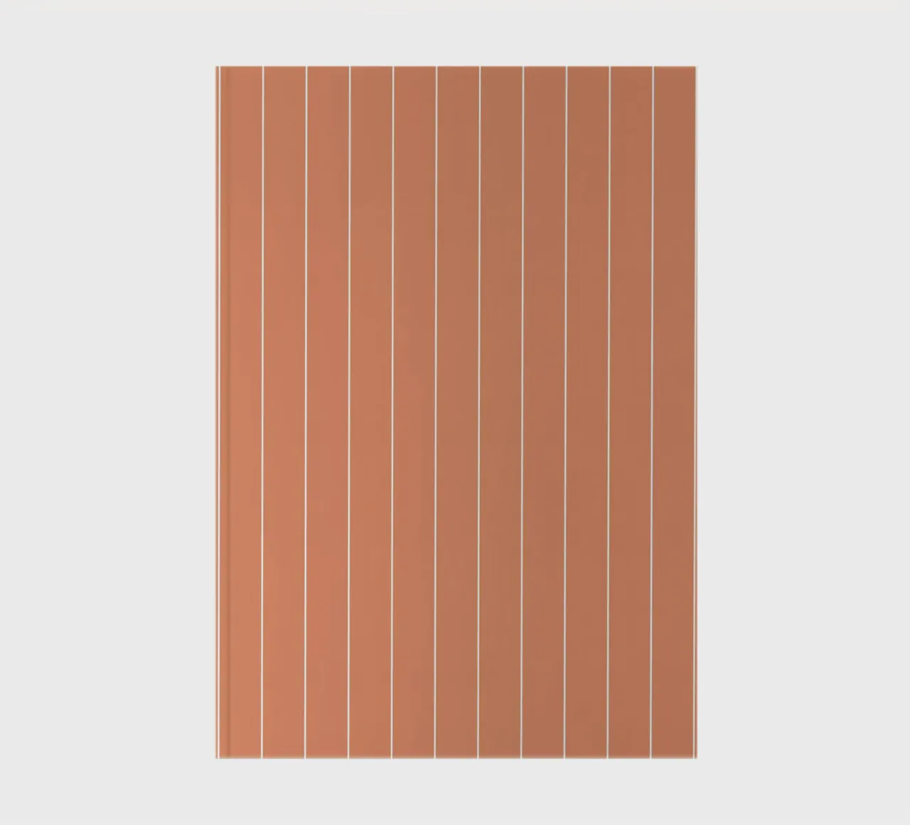 Minimal Basic Classic Stripes | White on Terracotta Orange notebook by Beauty in Simplicity