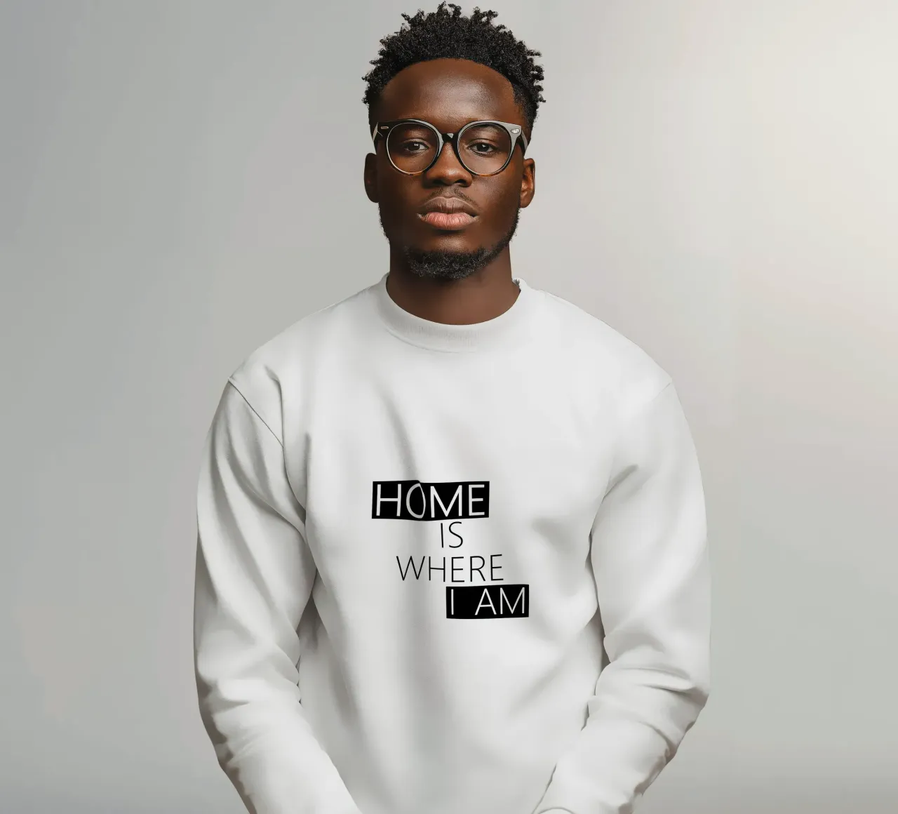 Home is where I am Typography felpa da TijanaArtStudio88