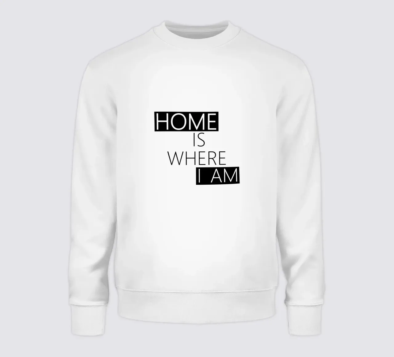 Home is where I am Typography felpa da TijanaArtStudio88