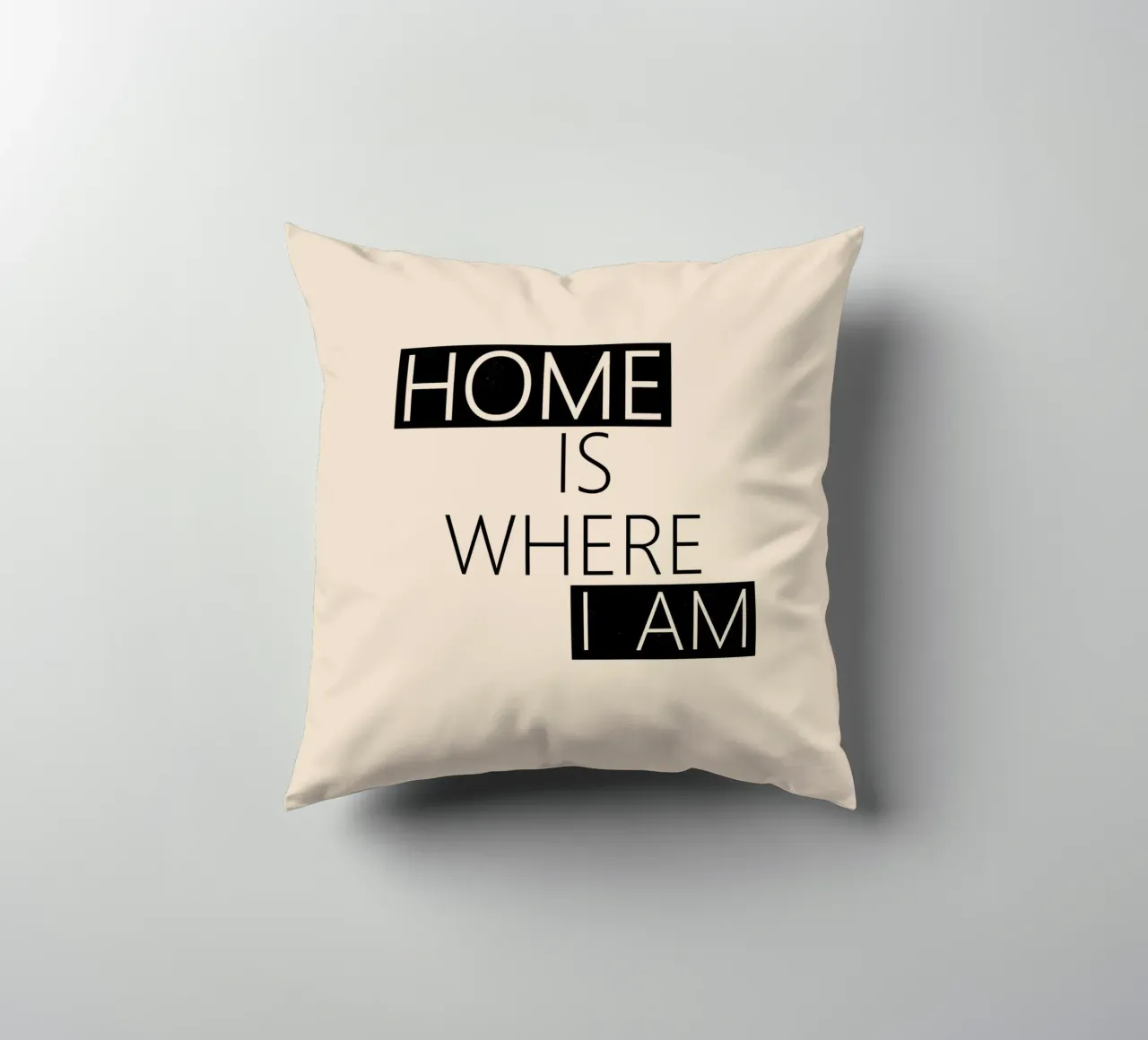 Home is where I am Typography cuscino da TijanaArtStudio88