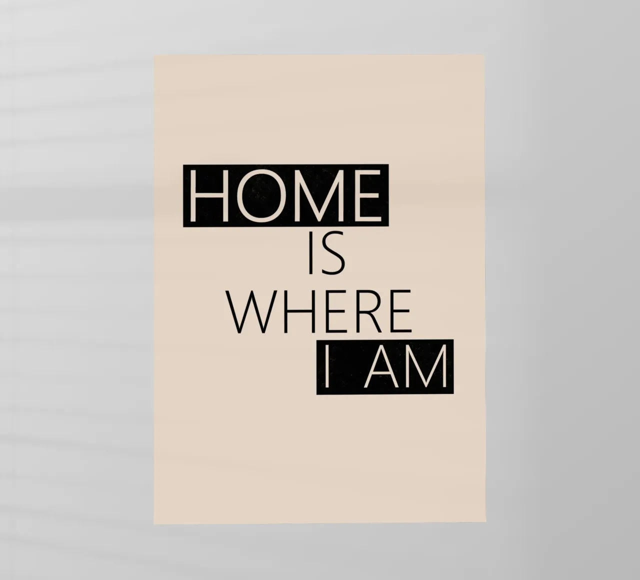 Home is where I am Typography pellicola backlit da TijanaArtStudio88