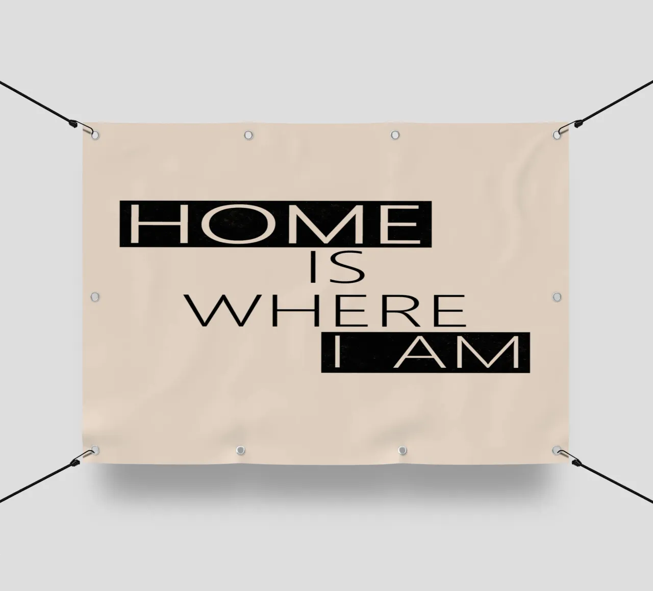 Home is where I am Typography telo in pvc da TijanaArtStudio88