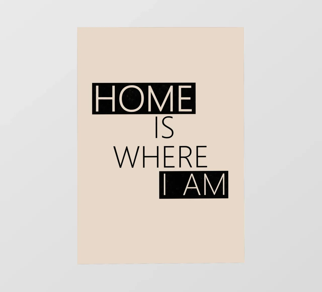 Home is where I am Typography telo in pvc da TijanaArtStudio88