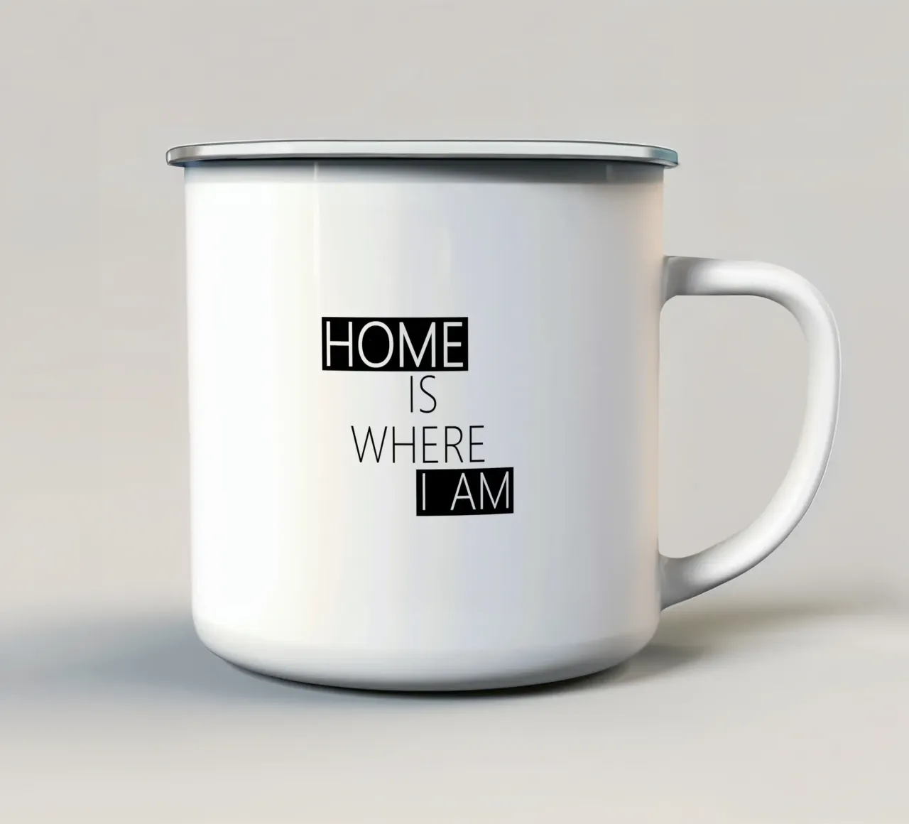 Home is where I am Typography tazza in smalto da TijanaArtStudio88