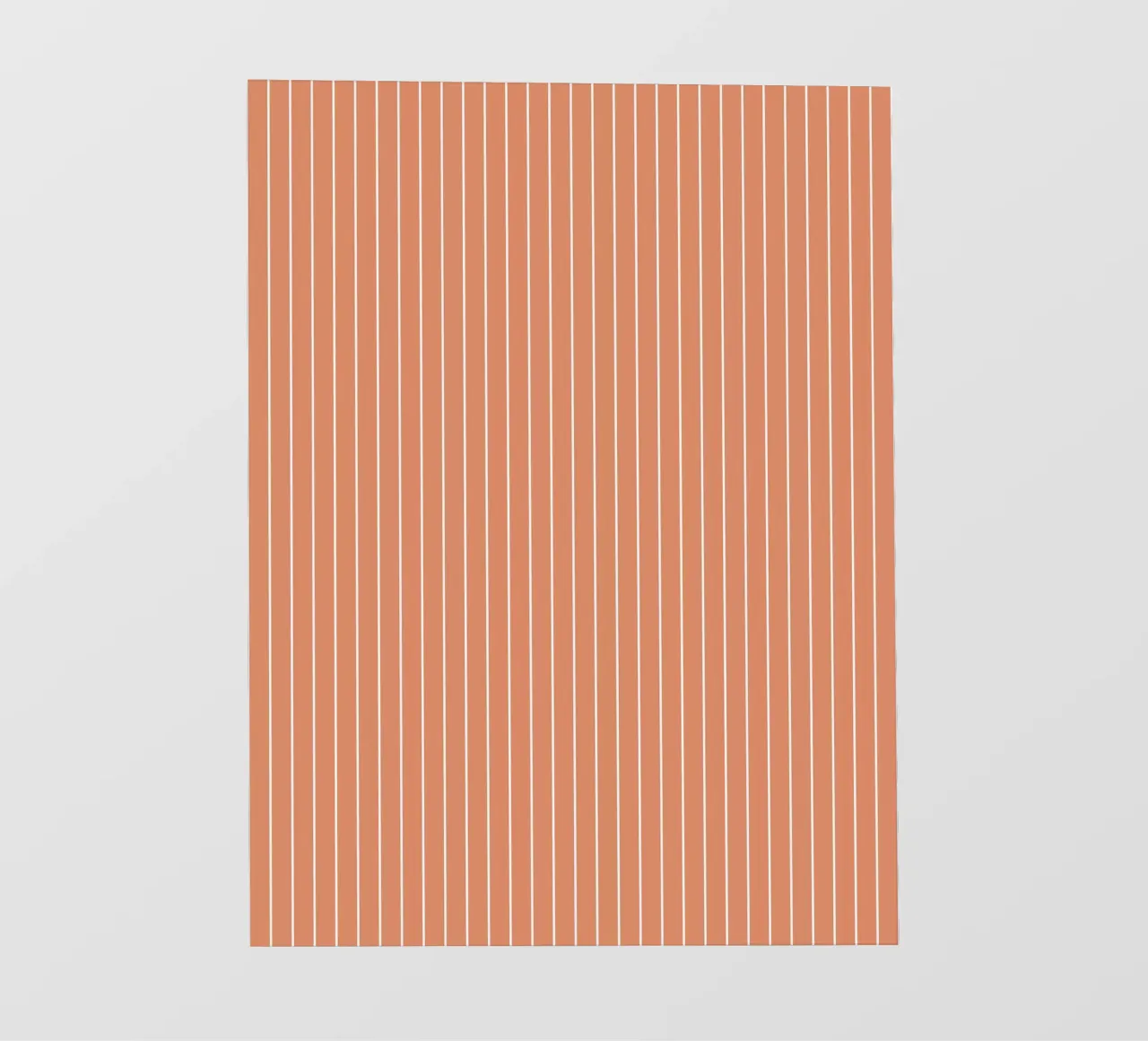 Minimal Basic Classic Pinstripe | Bianco su Arancione Terracotta telo in pvc da Beauty in Simplicity