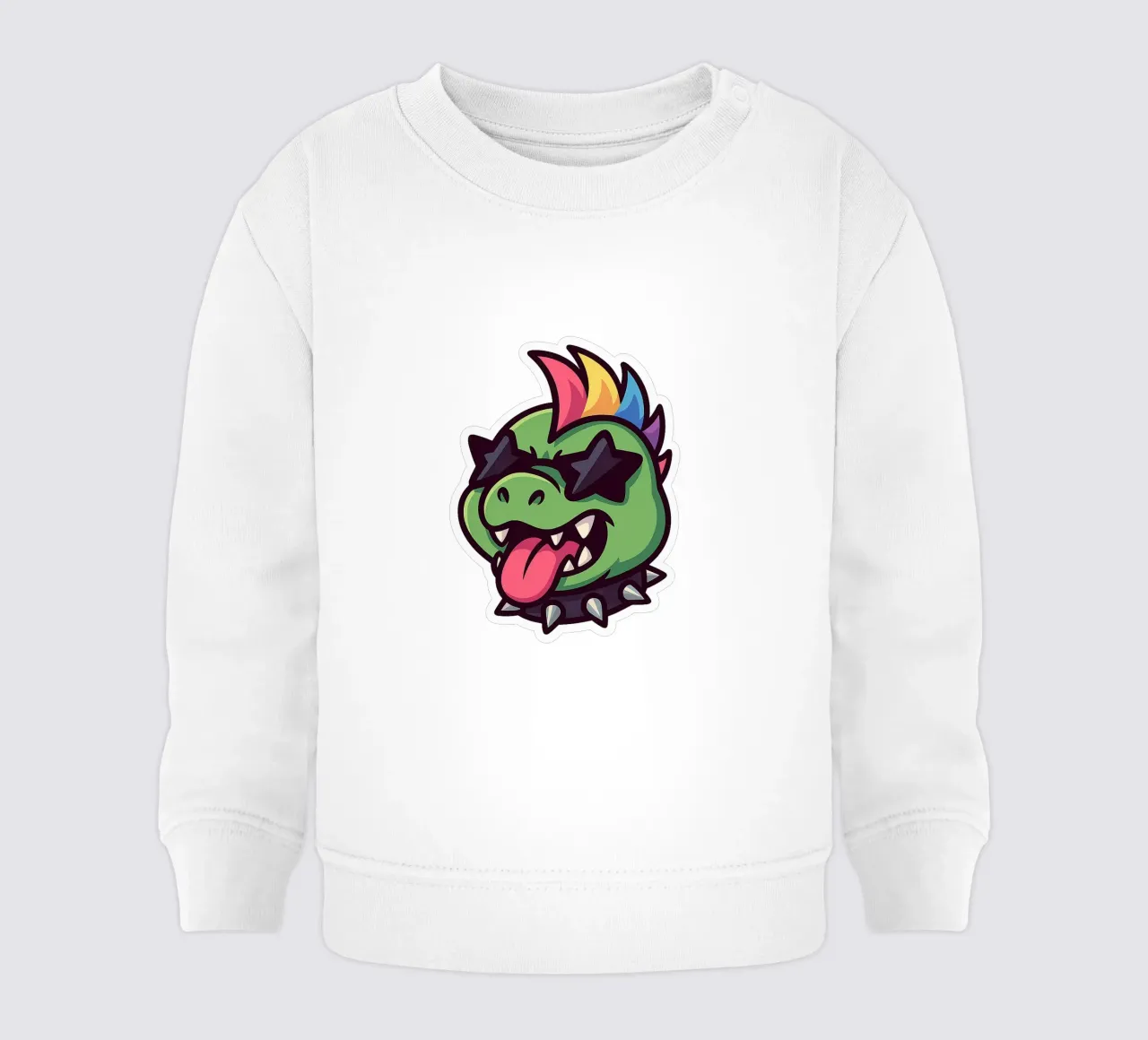 Eccentrico Dino Arcobaleno felpa neonato da Punk & Cute - Affiches & Stickers