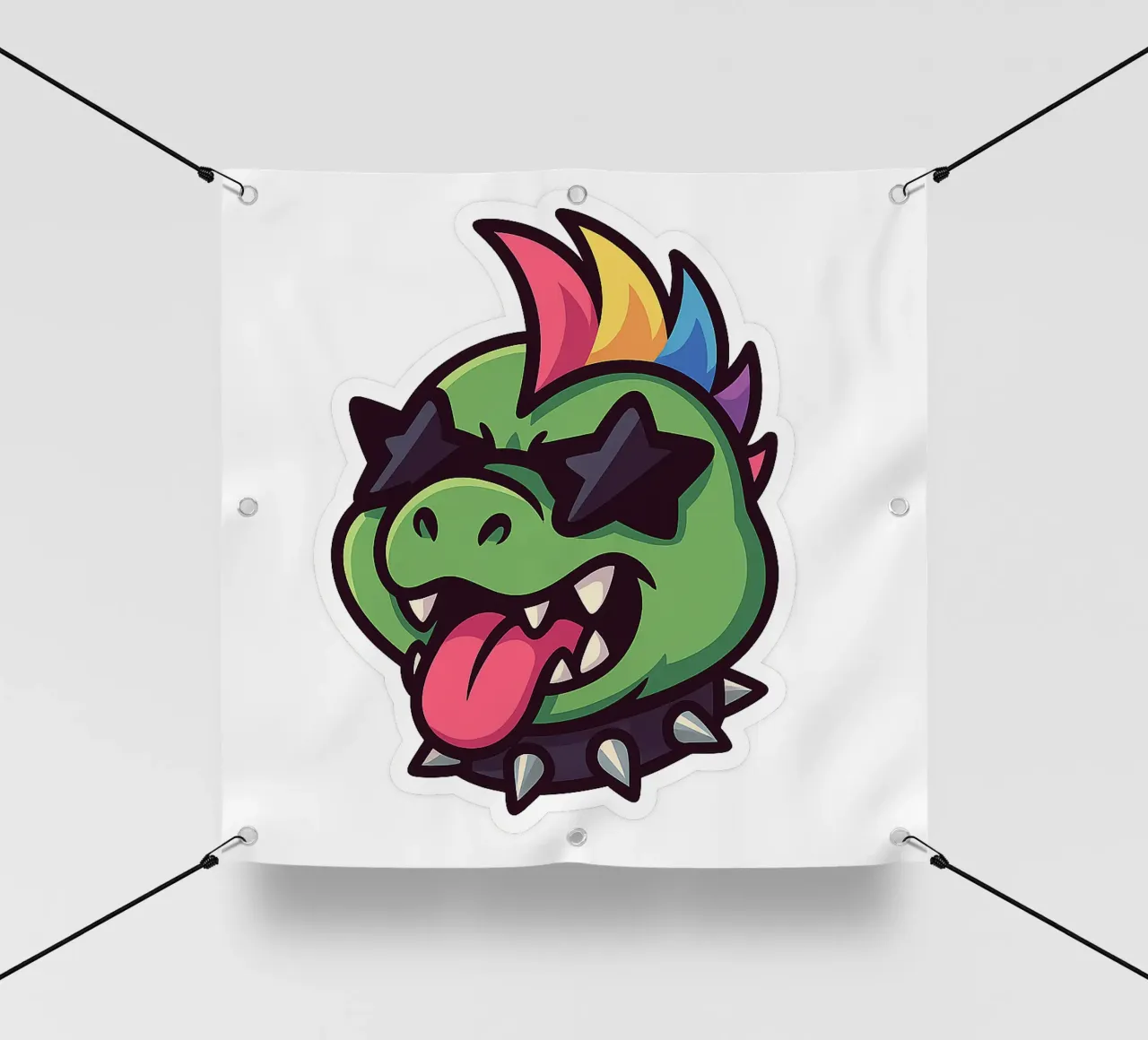 Eccentrico Dino Arcobaleno telo in pvc da Punk & Cute - Affiches & Stickers