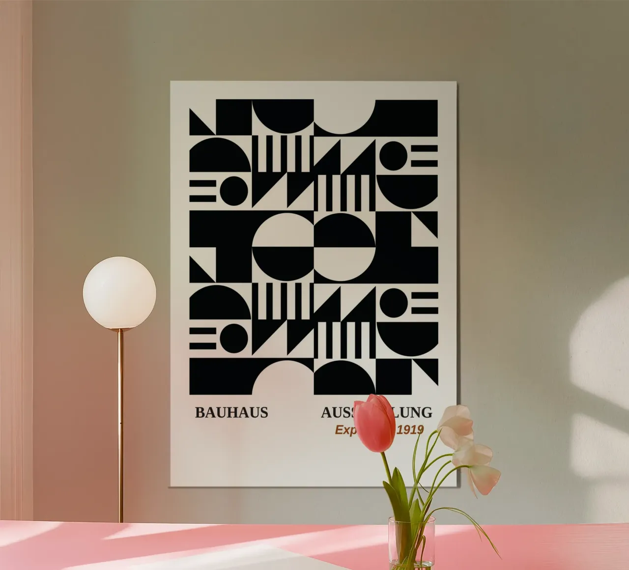Bauhaus Abstracte Kunst | Zwart & Wit Modulaire Print hahnemühle van Grungeo