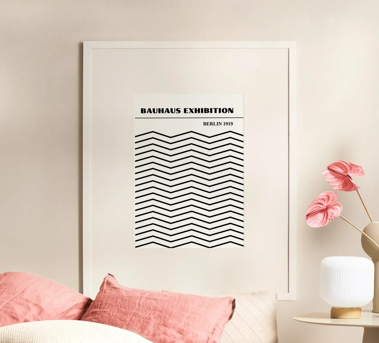 Bauhaus Op Art Print | Arte a zig zag in bianco e nero carta hahnemühle da Grungeo