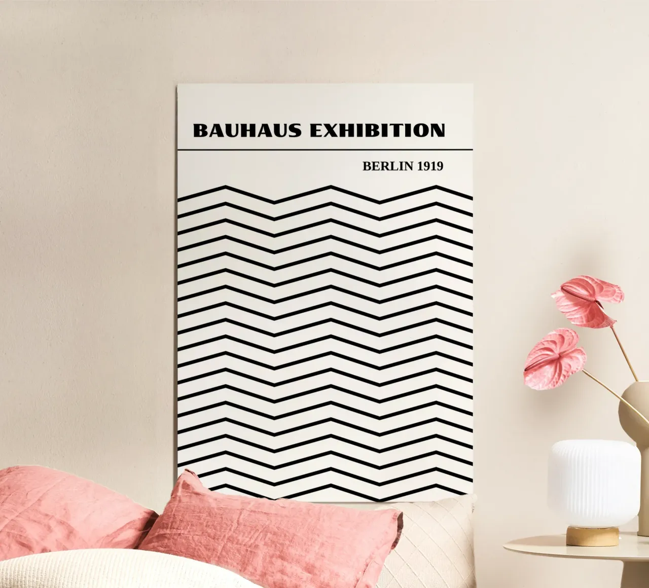Bauhaus Op Art Print | Arte a zig zag in bianco e nero carta hahnemühle da Grungeo