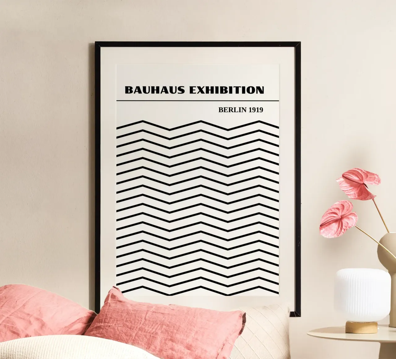 Bauhaus Op Art Print | Arte a zig zag in bianco e nero carta hahnemühle da Grungeo