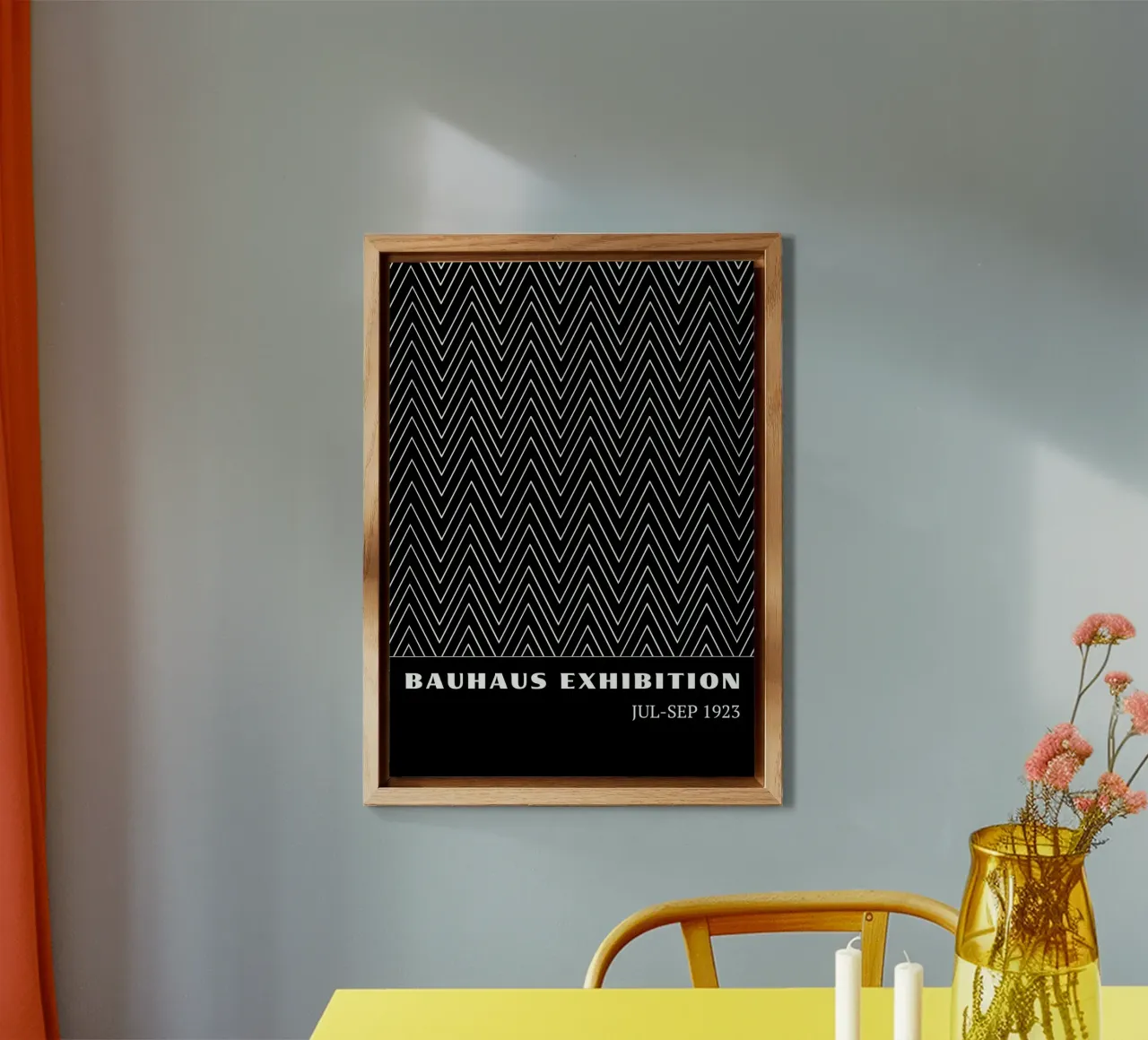 Bauhaus Op Art Print | Arte a zig zag in bianco e nero alluminio dibond da Grungeo