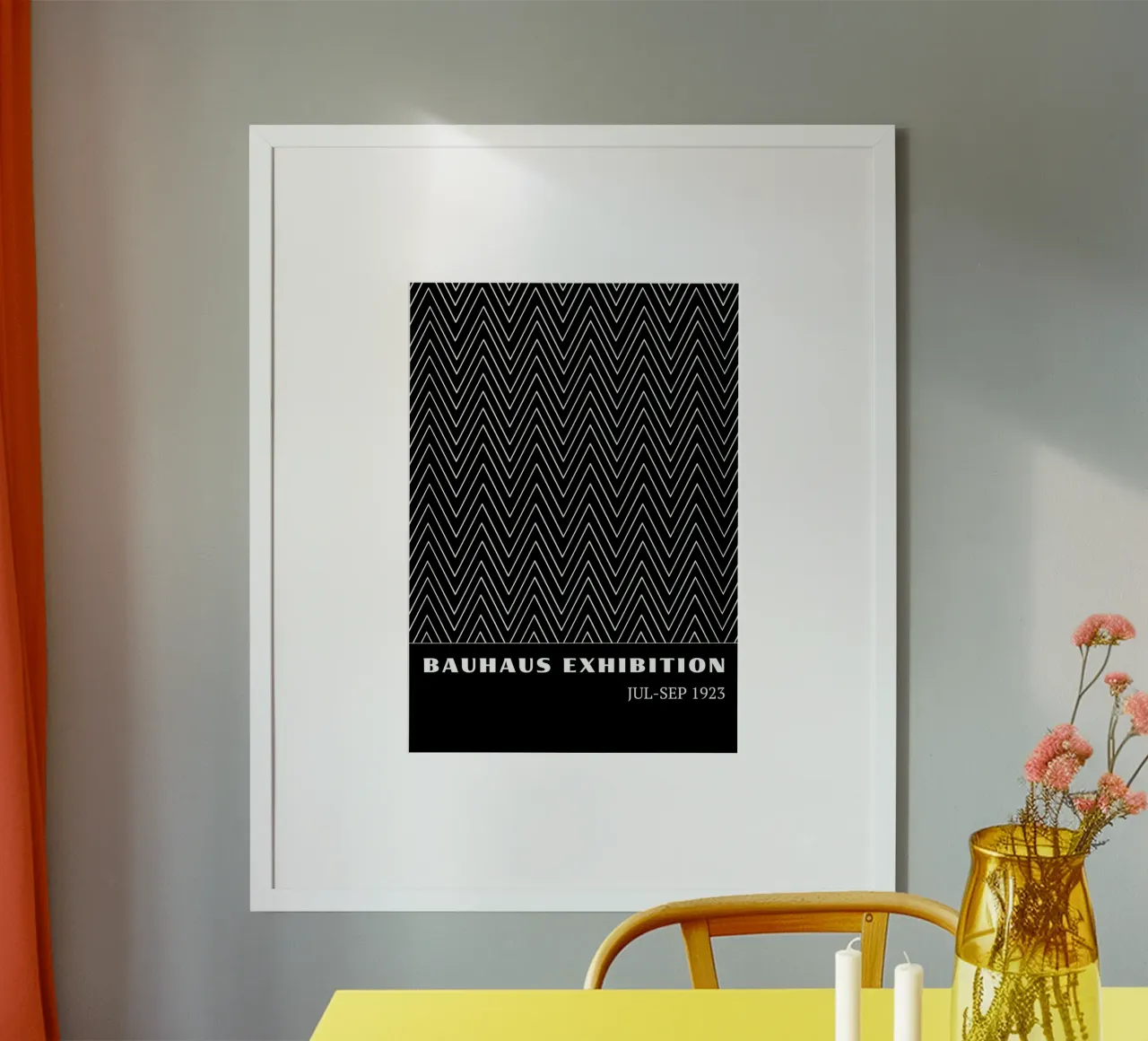 Bauhaus Op Art Print | Arte a zig zag in bianco e nero carta hahnemühle da Grungeo