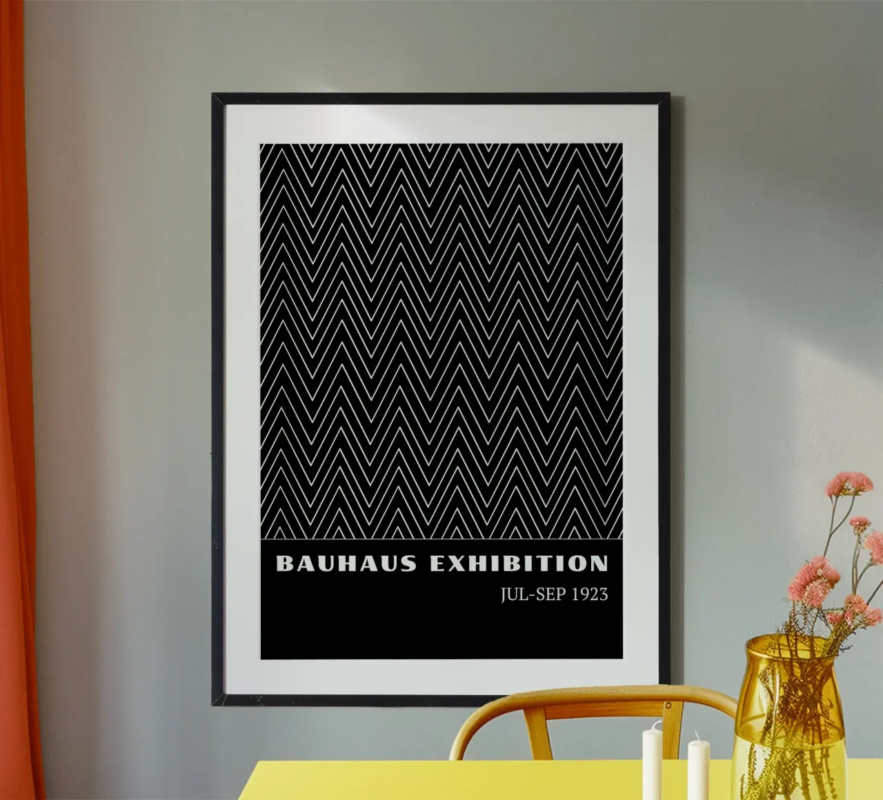 Bauhaus Op Art Print | Arte a zig zag in bianco e nero carta hahnemühle da Grungeo