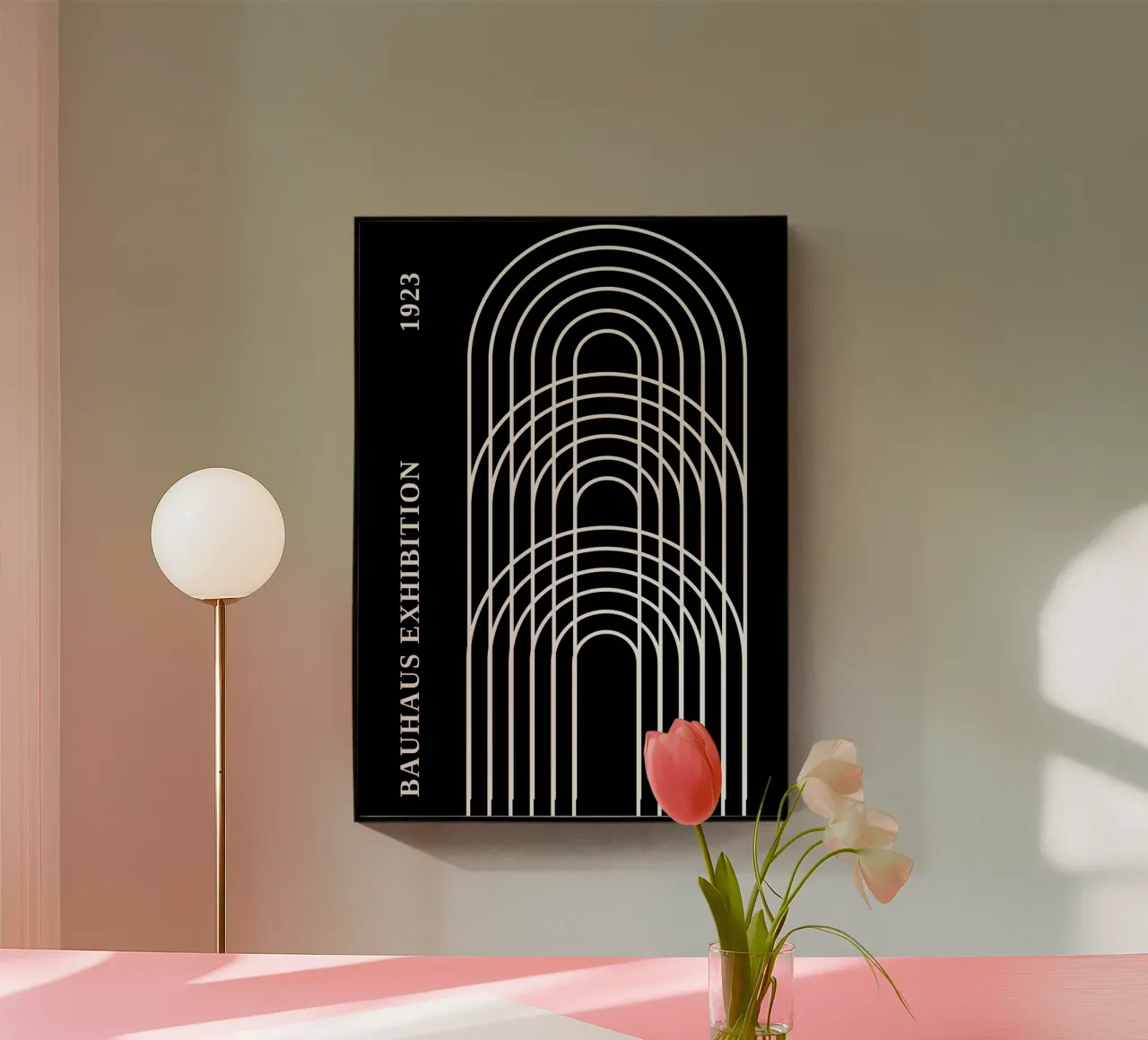 Bauhaus Op Art Print | Poster con archi concentrici plexiglass da Grungeo