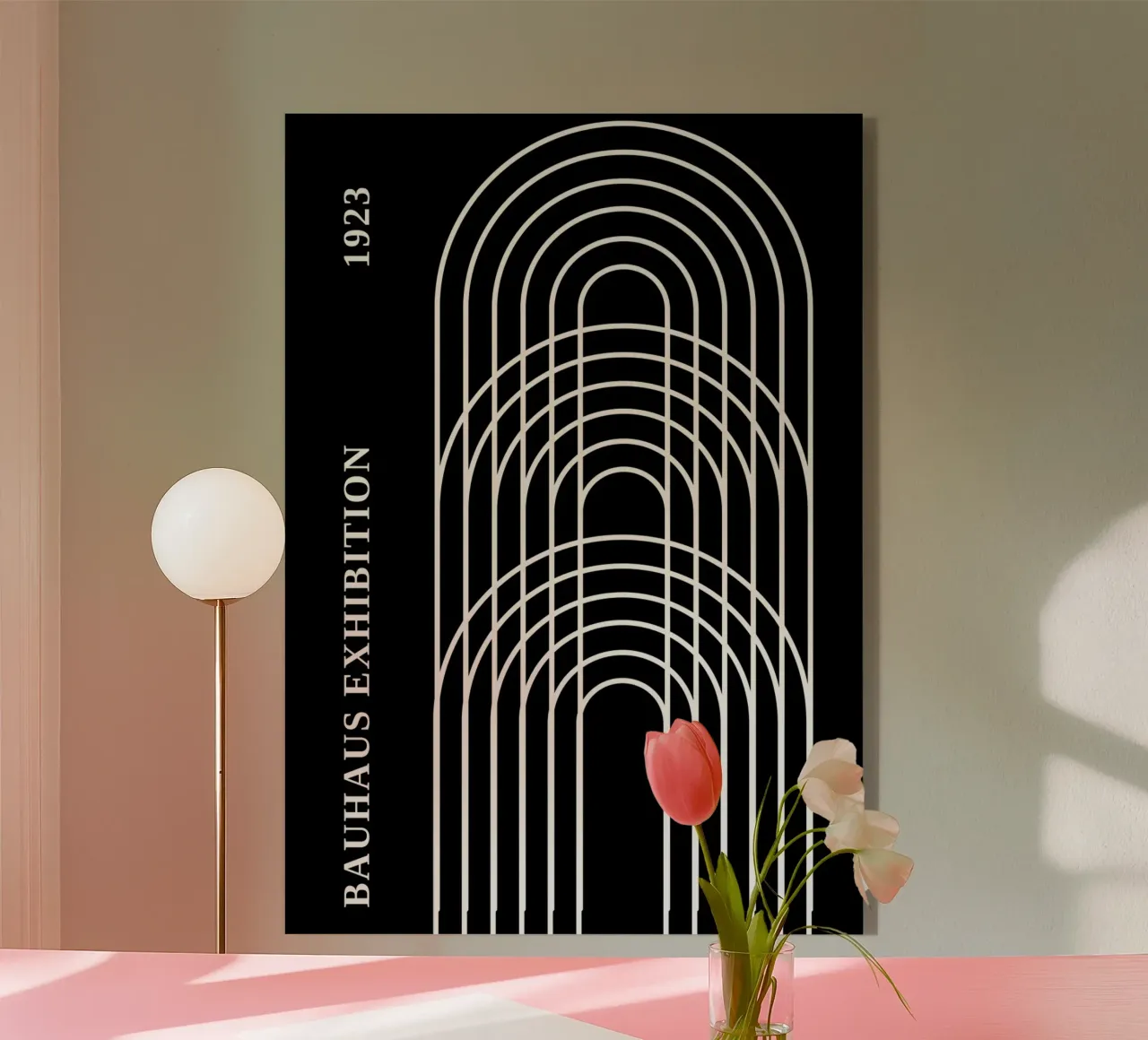 Bauhaus Op Art Print | Poster con archi concentrici plexiglass da Grungeo