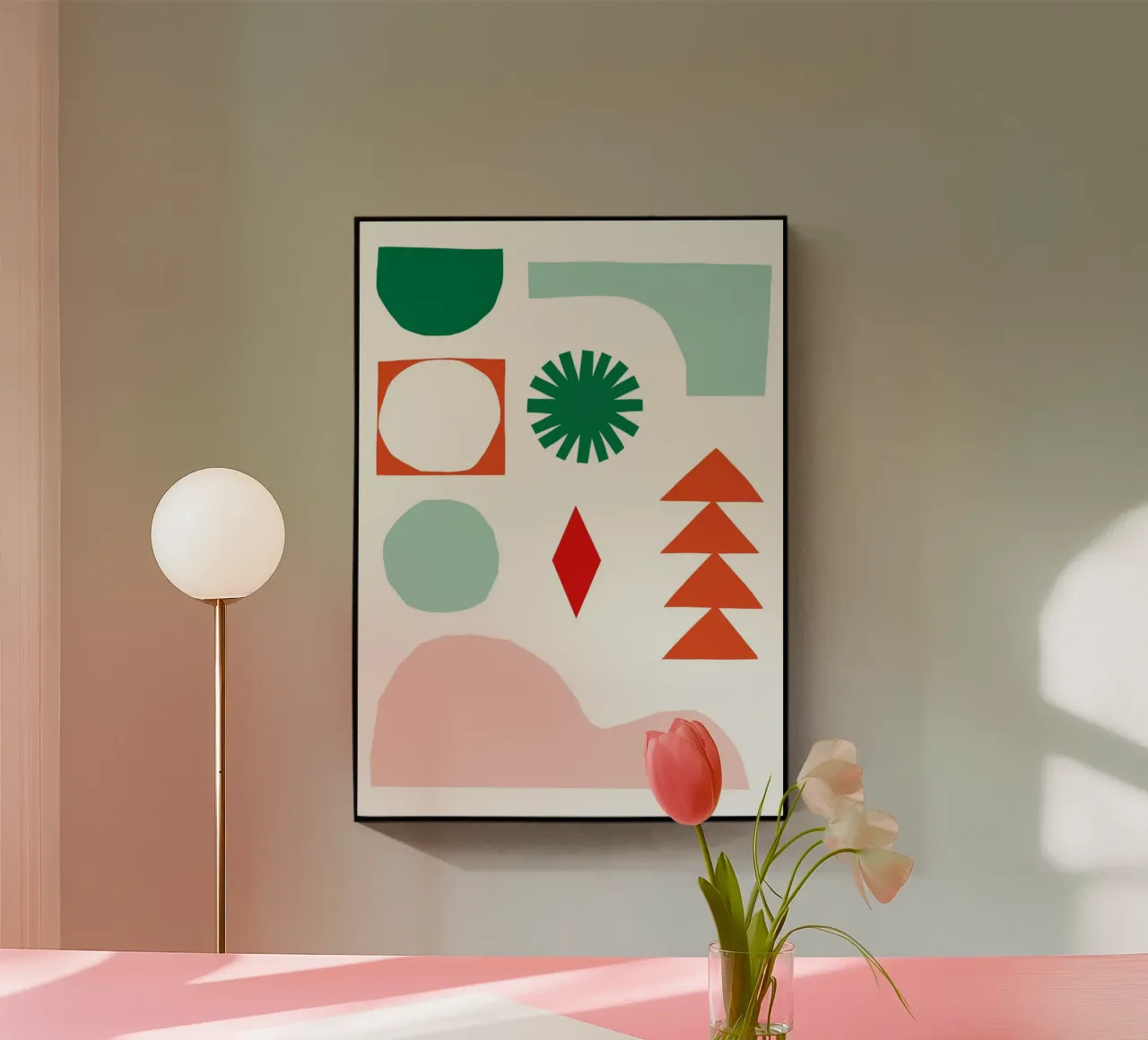 Winter Shapes Collage plexiglass da Lisa Jasmin Bauer