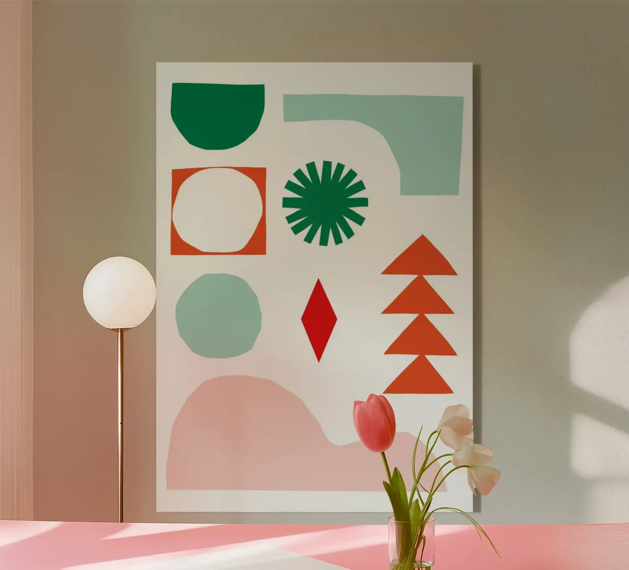 Winter Shapes Collage plexiglass da Lisa Jasmin Bauer