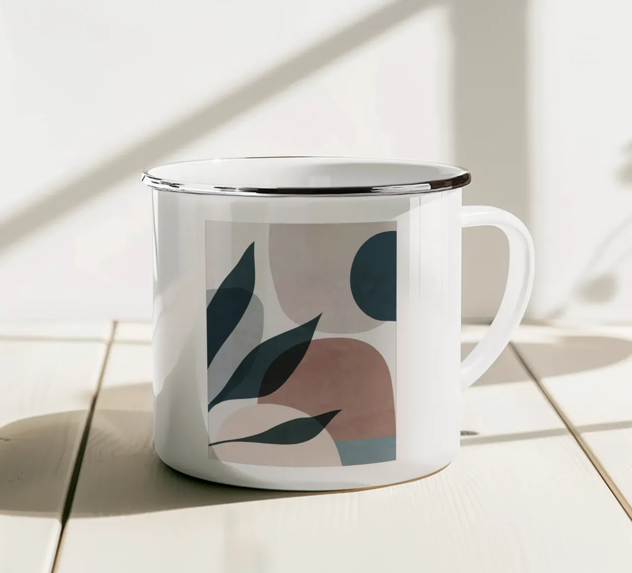Forme morbide minimali V tazza in smalto da ThingDesign