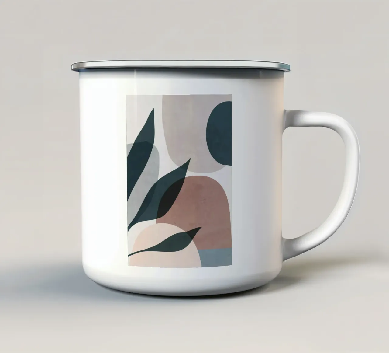 Forme morbide minimali V tazza in smalto da ThingDesign