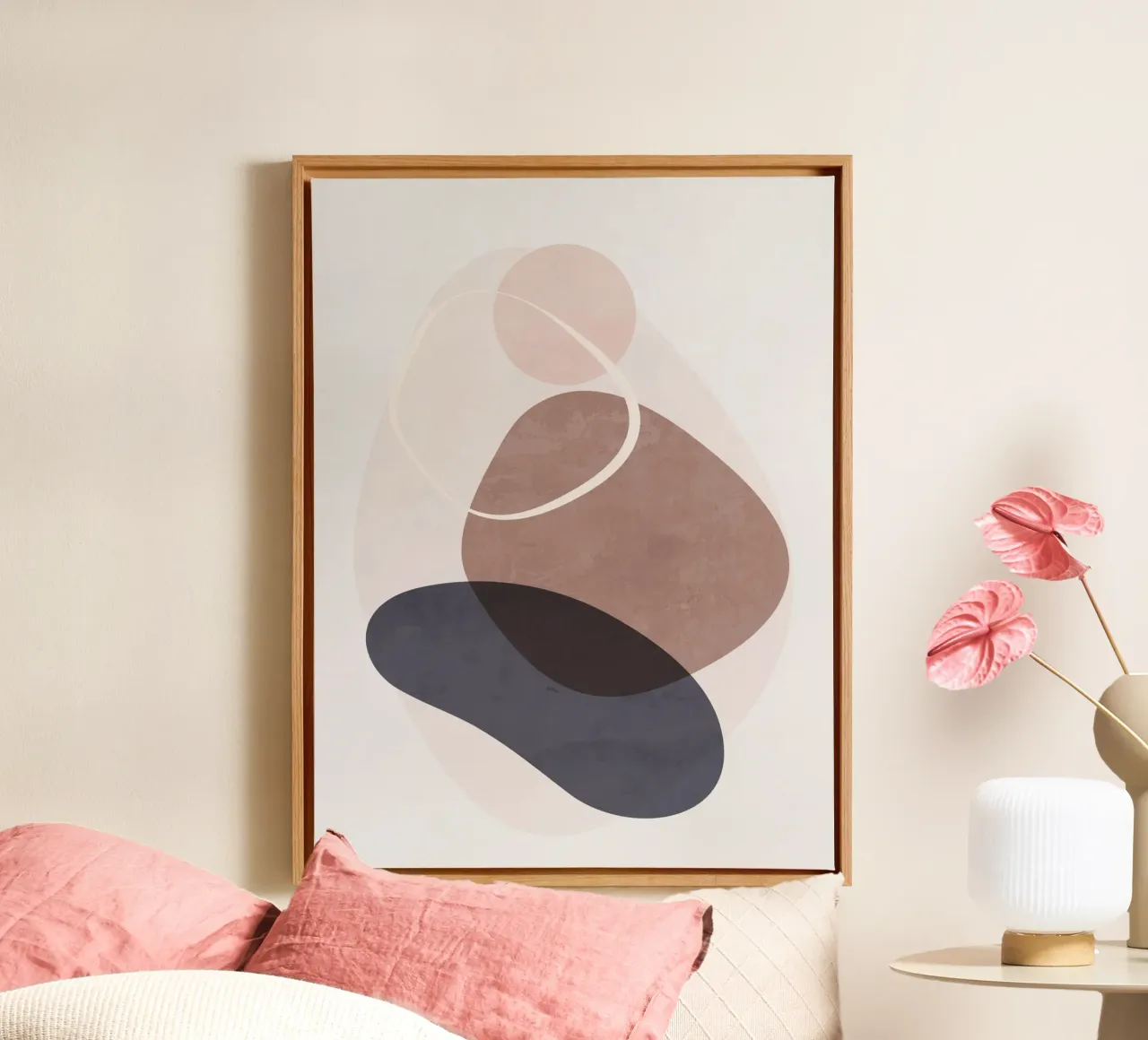 Minimal Soft Shapes III canvas by ThingDesign