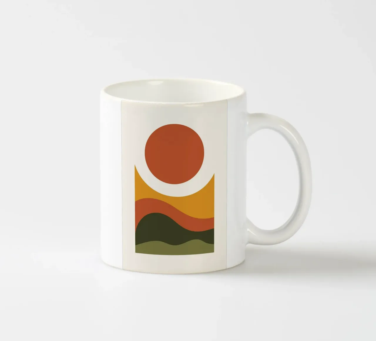 Sliced Ellipse Above Earth Bands tazza in ceramica da LisaArtes