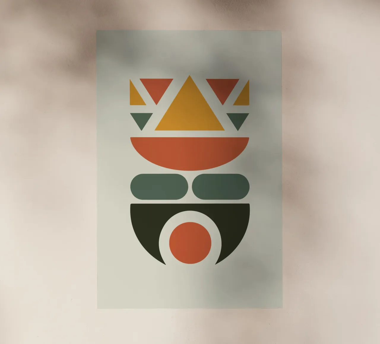 Soft Triangles in Earthy Circle 1 pellicola backlit da LisaArtes