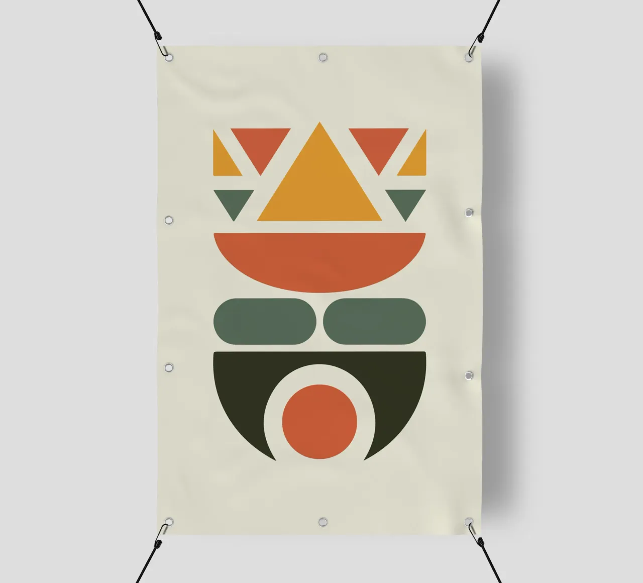 Soft Triangles in Earthy Circle 1 telo in pvc da LisaArtes