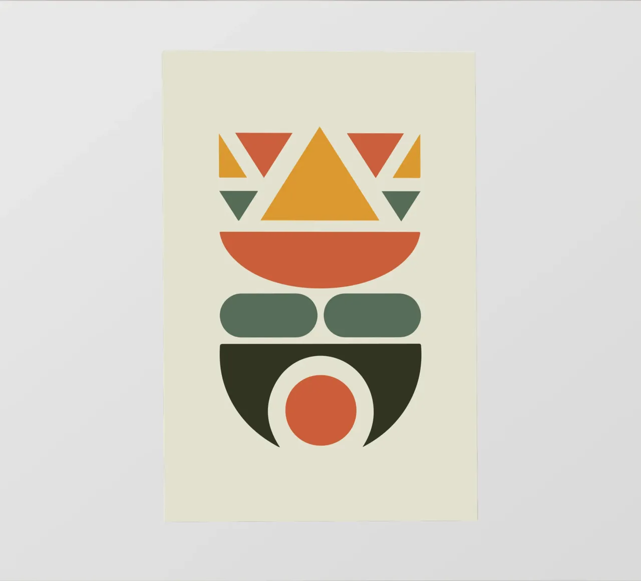 Soft Triangles in Earthy Circle 1 telo in pvc da LisaArtes