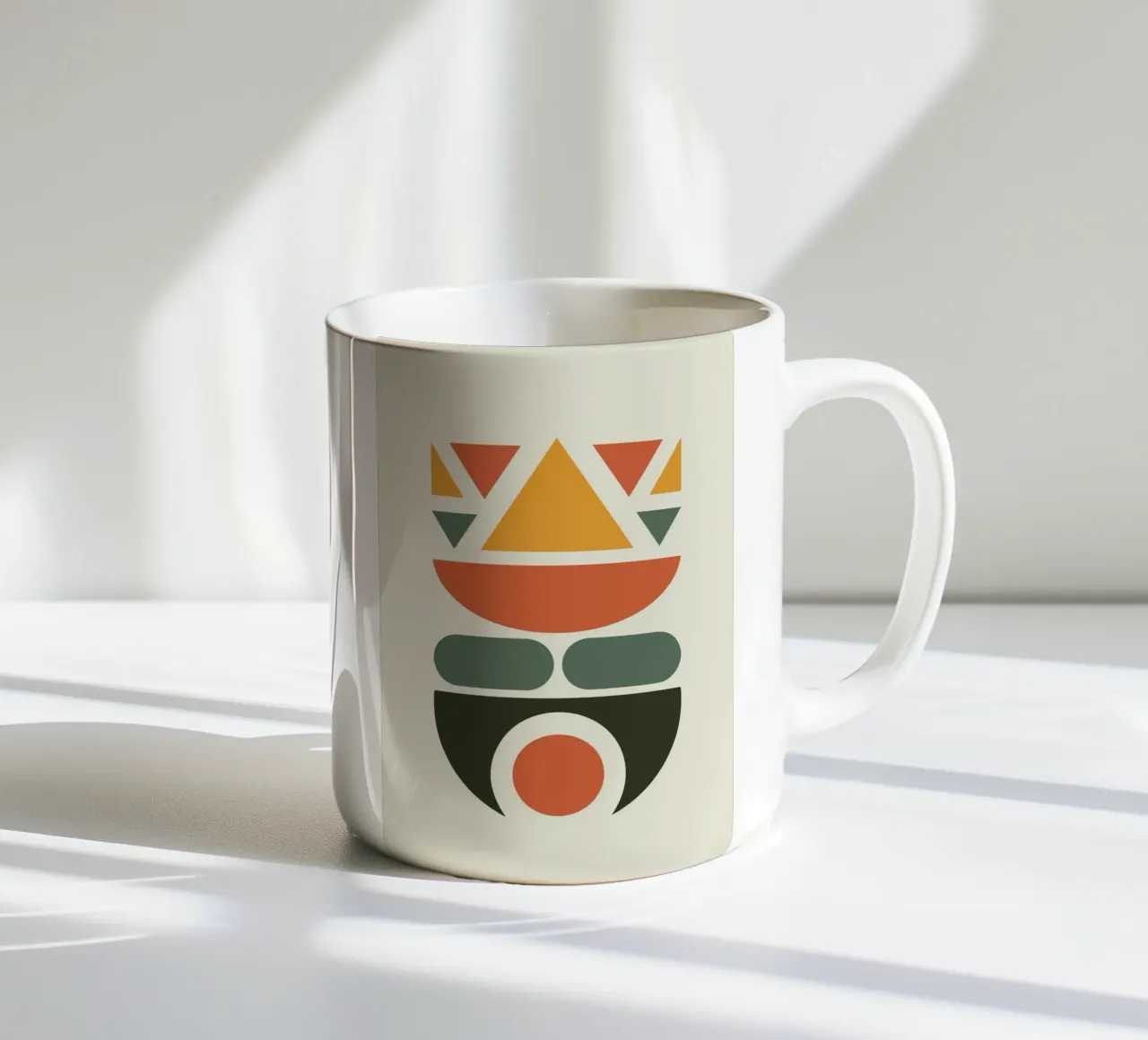 Soft Triangles in Earthy Circle 1 tazza in ceramica da LisaArtes