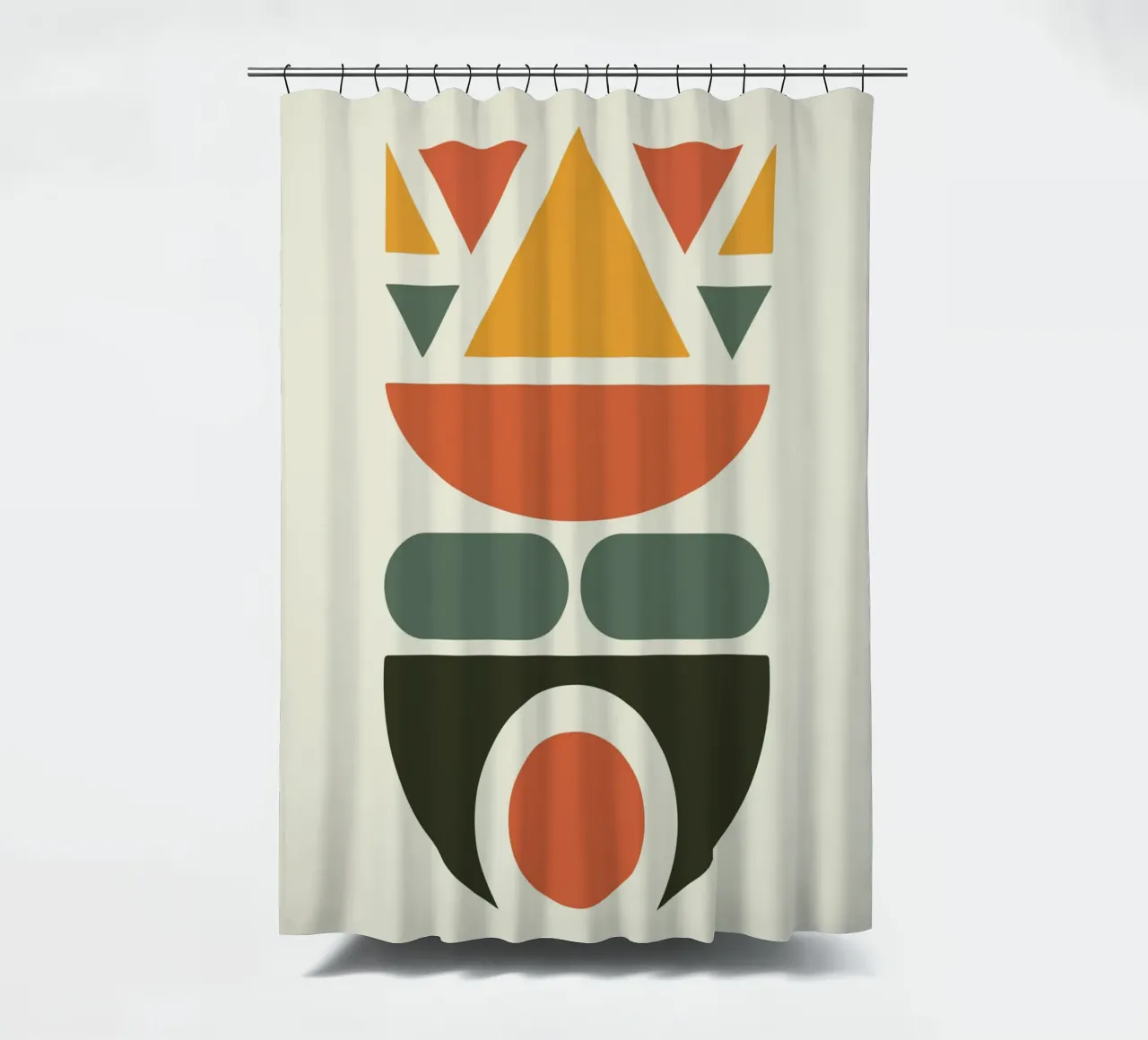 Soft Triangles in Earthy Circle 1 tenda da doccia da LisaArtes