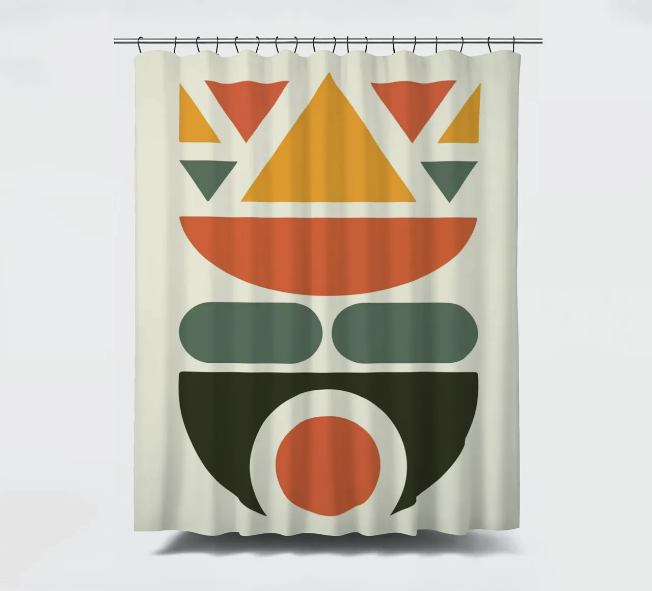 Soft Triangles in Earthy Circle 1 tenda da doccia da LisaArtes
