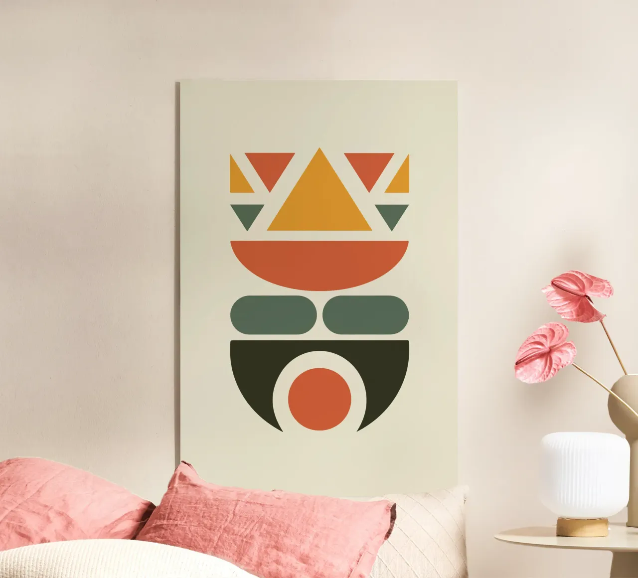 Soft Triangles in Earthy Circle 1 plexiglass da LisaArtes