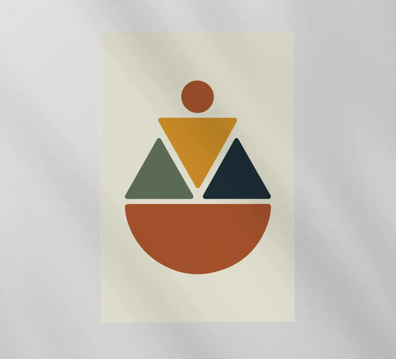 Soft Triangles in Earthy Circle pellicola backlit da LisaArtes