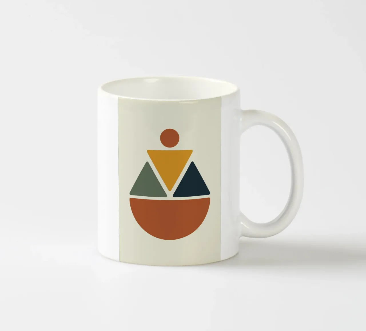 Soft Triangles in Earthy Circle tazza in ceramica da LisaArtes