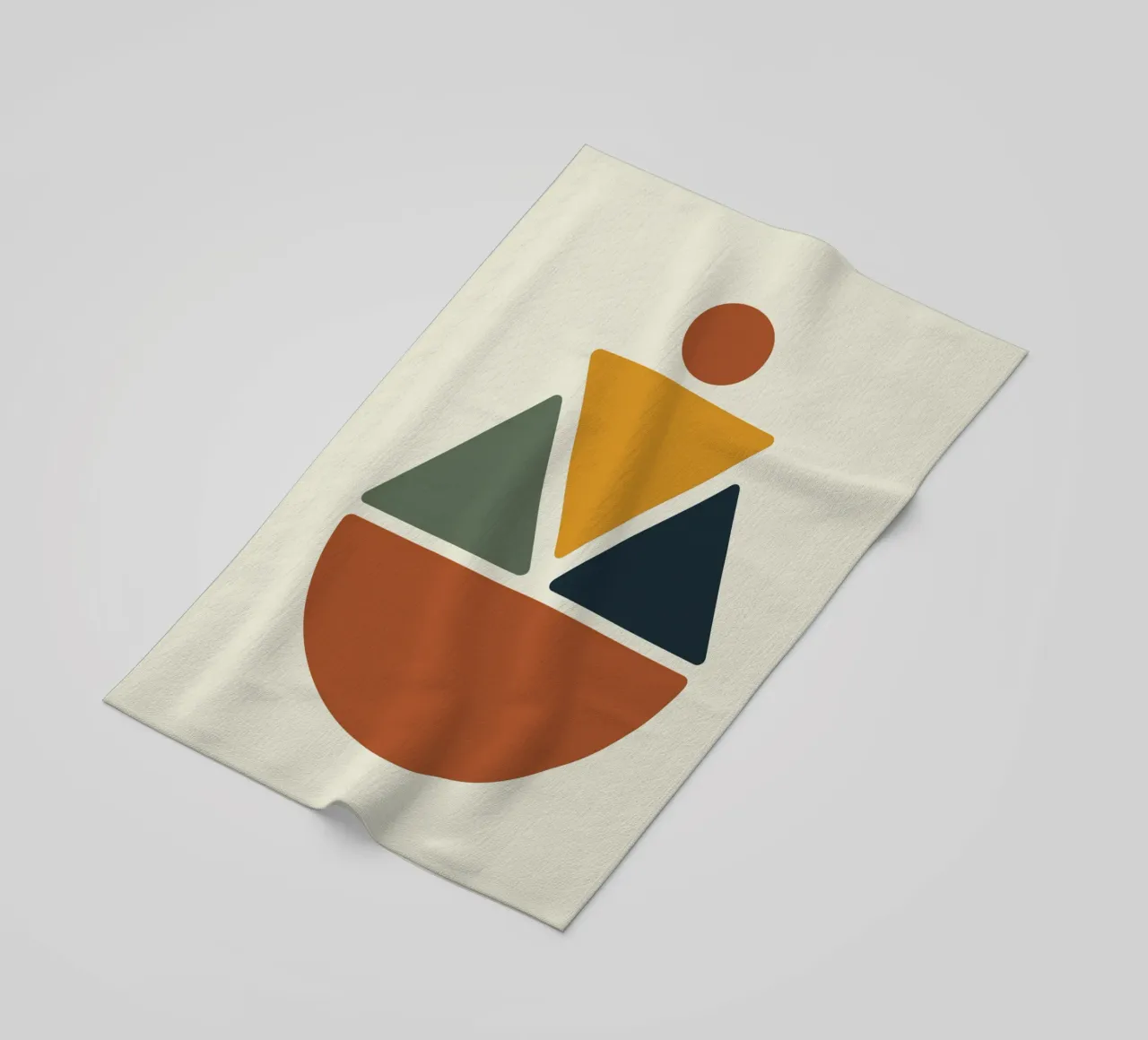 Soft Triangles in Earthy Circle telo mare da LisaArtes
