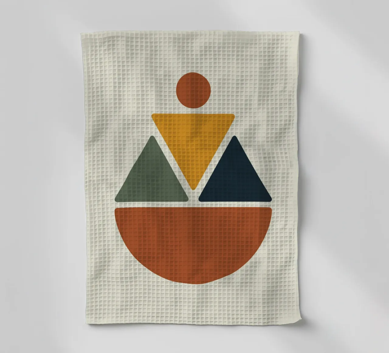 Soft Triangles in Earthy Circle canovaccio da cucina da LisaArtes