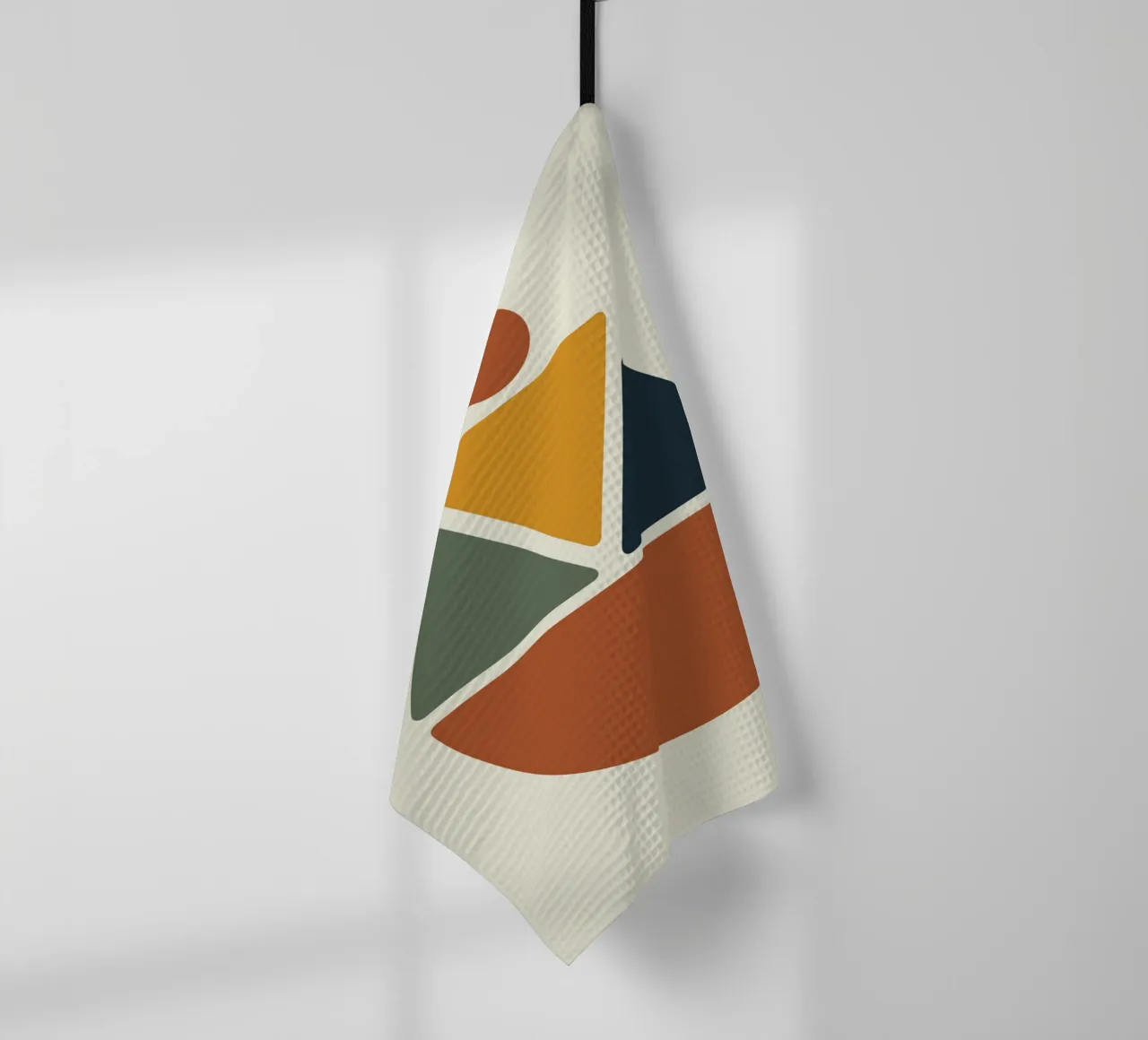 Soft Triangles in Earthy Circle canovaccio da cucina da LisaArtes