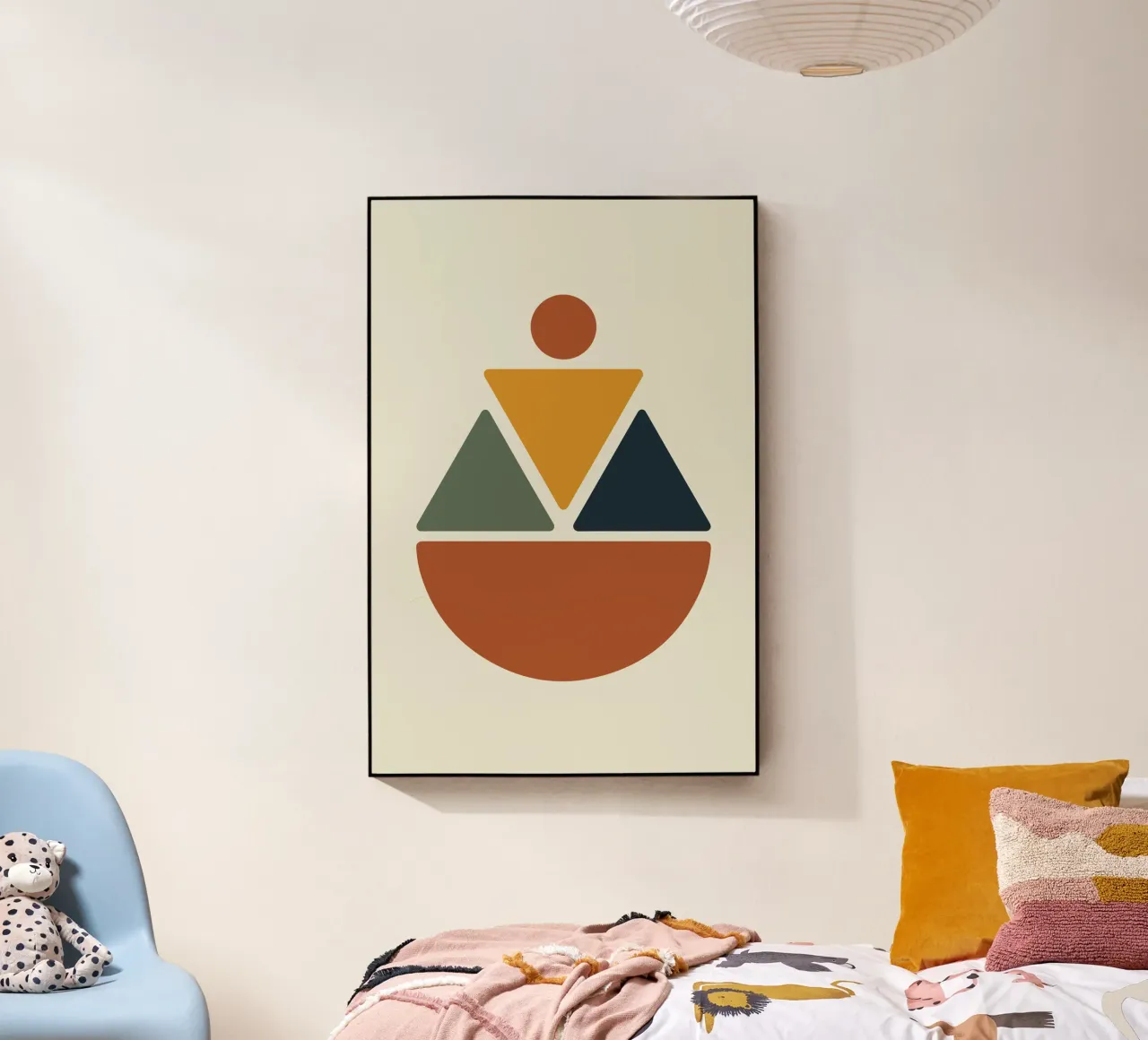 Soft Triangles in Earthy Circle plexiglass da LisaArtes