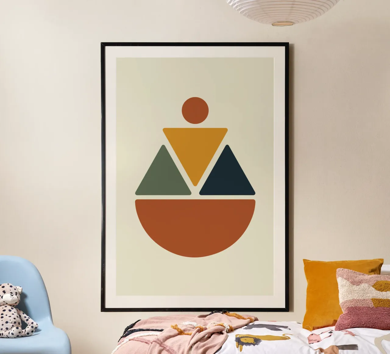 Soft Triangles in Earthy Circle carta hahnemühle da LisaArtes