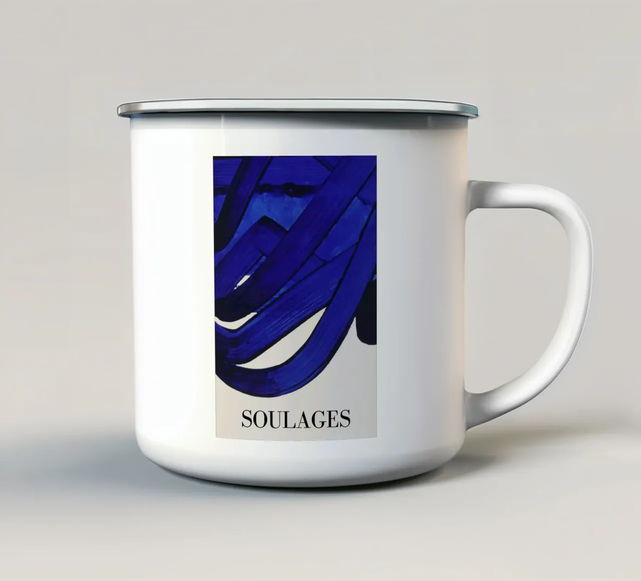 Blu tazza in smalto da Gottlie Bulrich