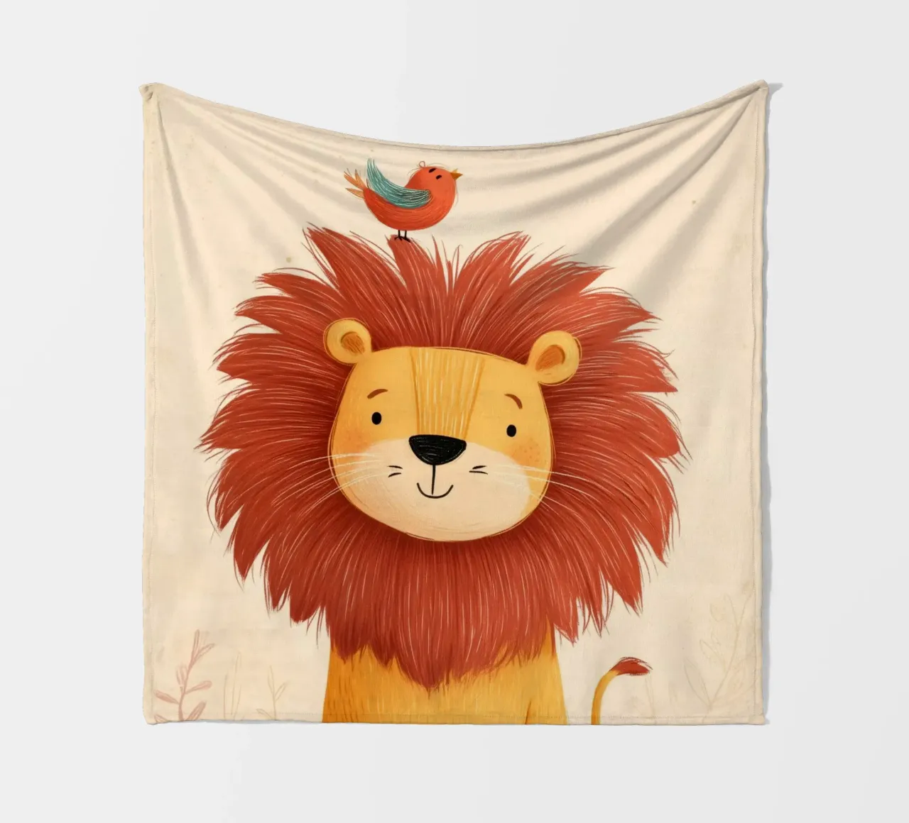 Lion and the Songbird coperta in pile da Kiara