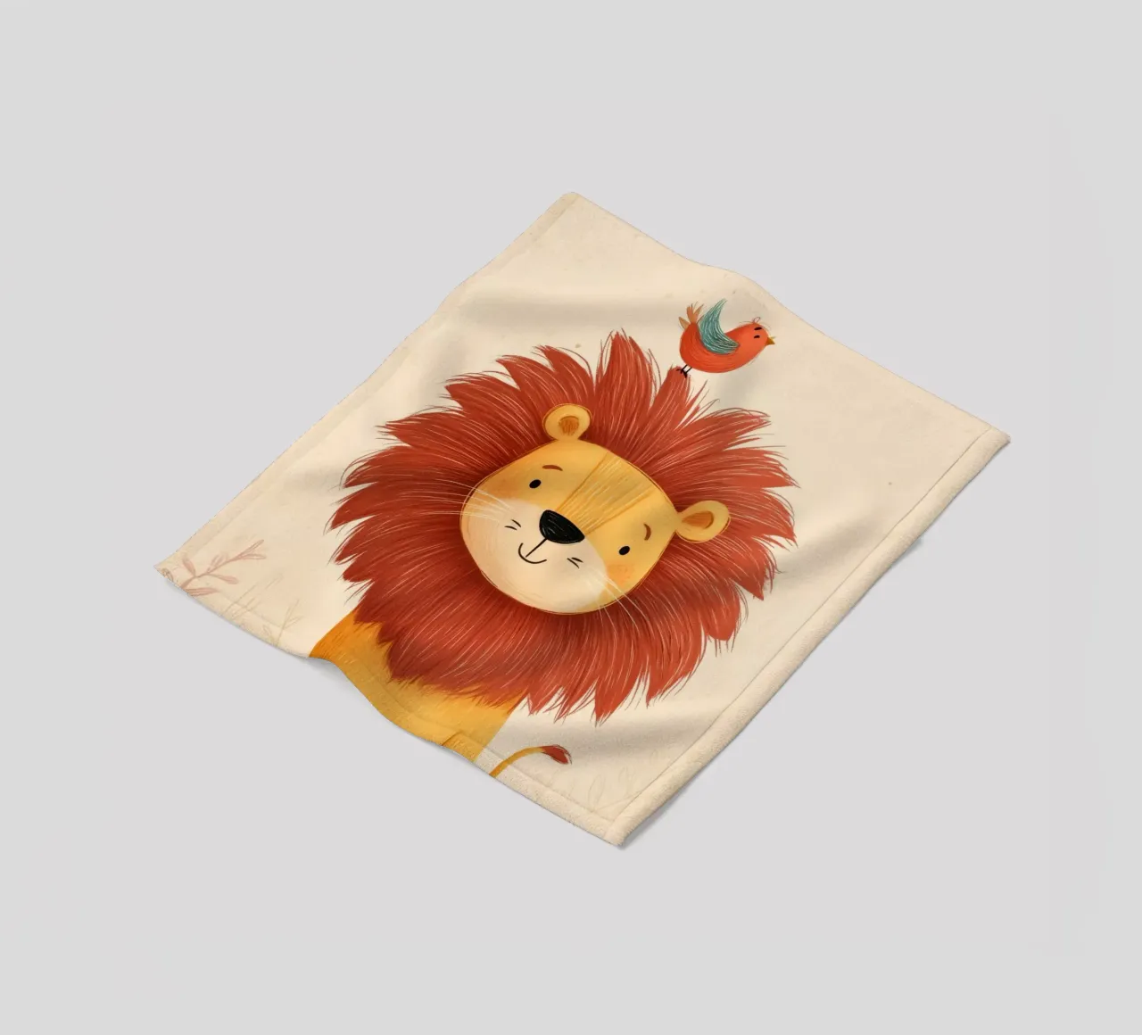 Lion and the Songbird coperta in pile da Kiara