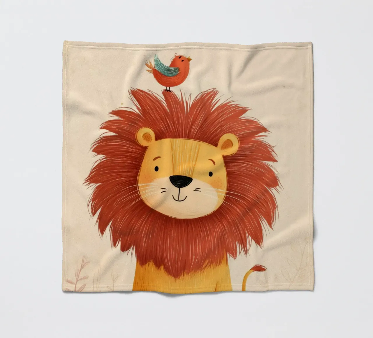 Lion and the Songbird coperta in pile da Kiara